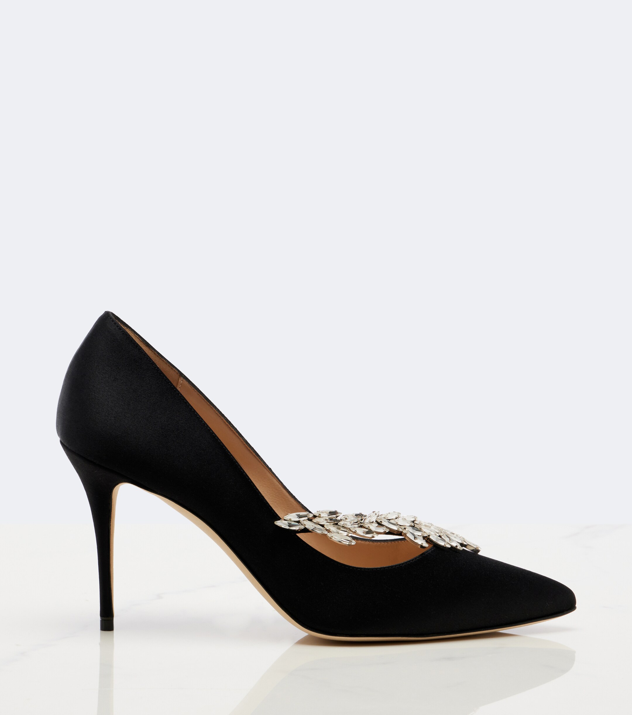 MANOLO BLAHNIK Manolo Blahnik Nadira embellished satin pumps
