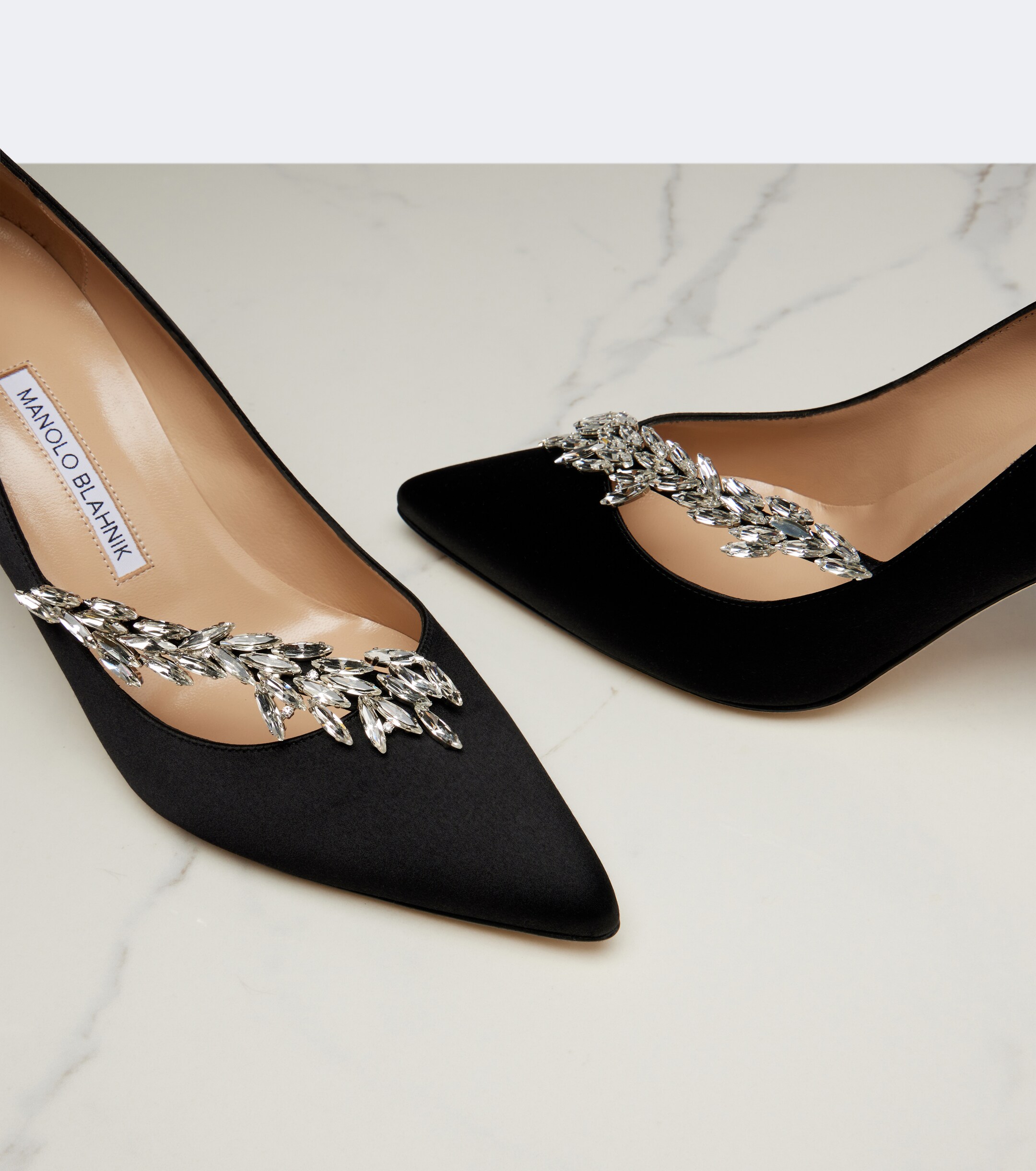 MANOLO BLAHNIK Manolo Blahnik Nadira embellished satin pumps