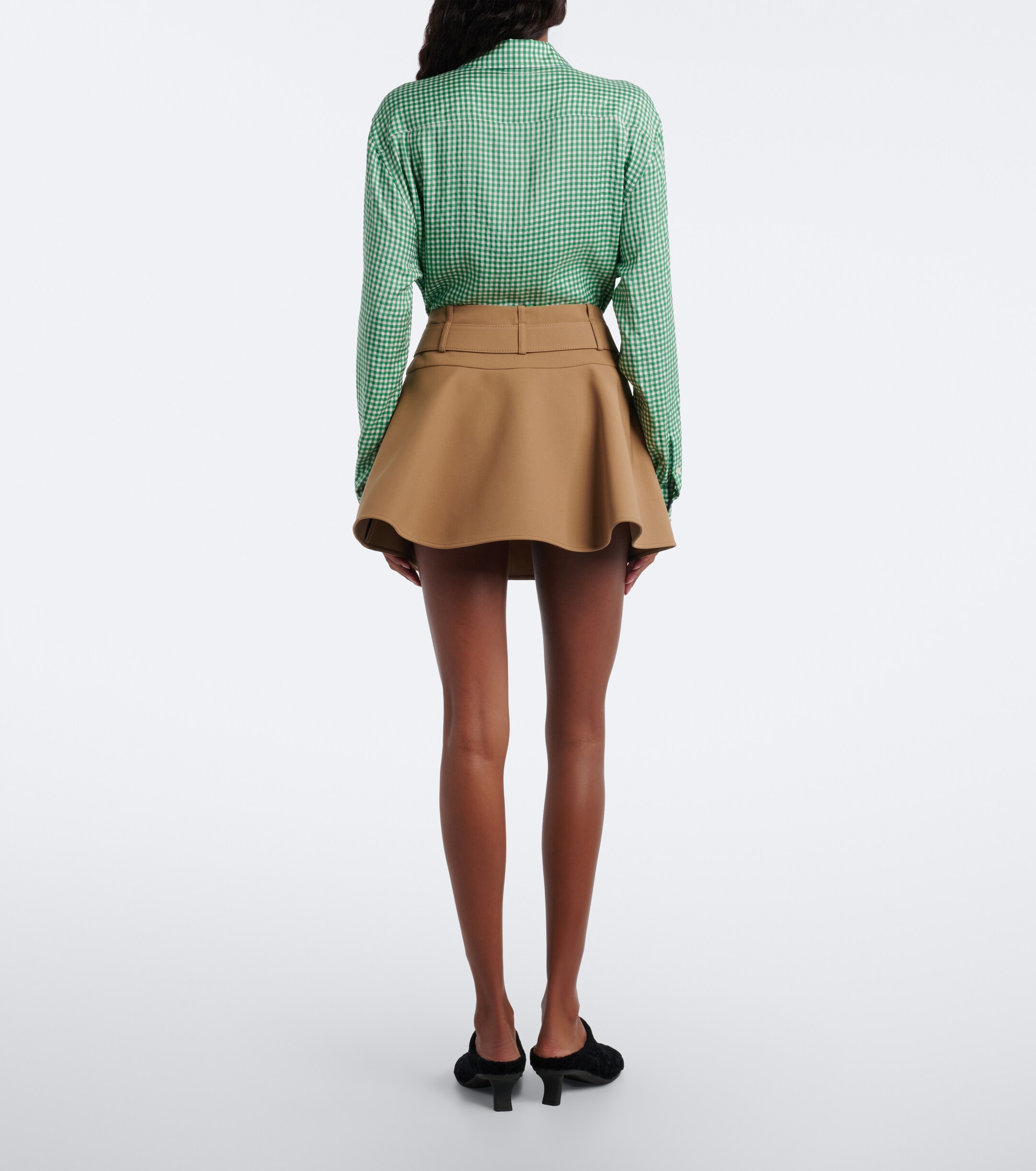 Loewe Loewe Double L belted cotton miniskirt