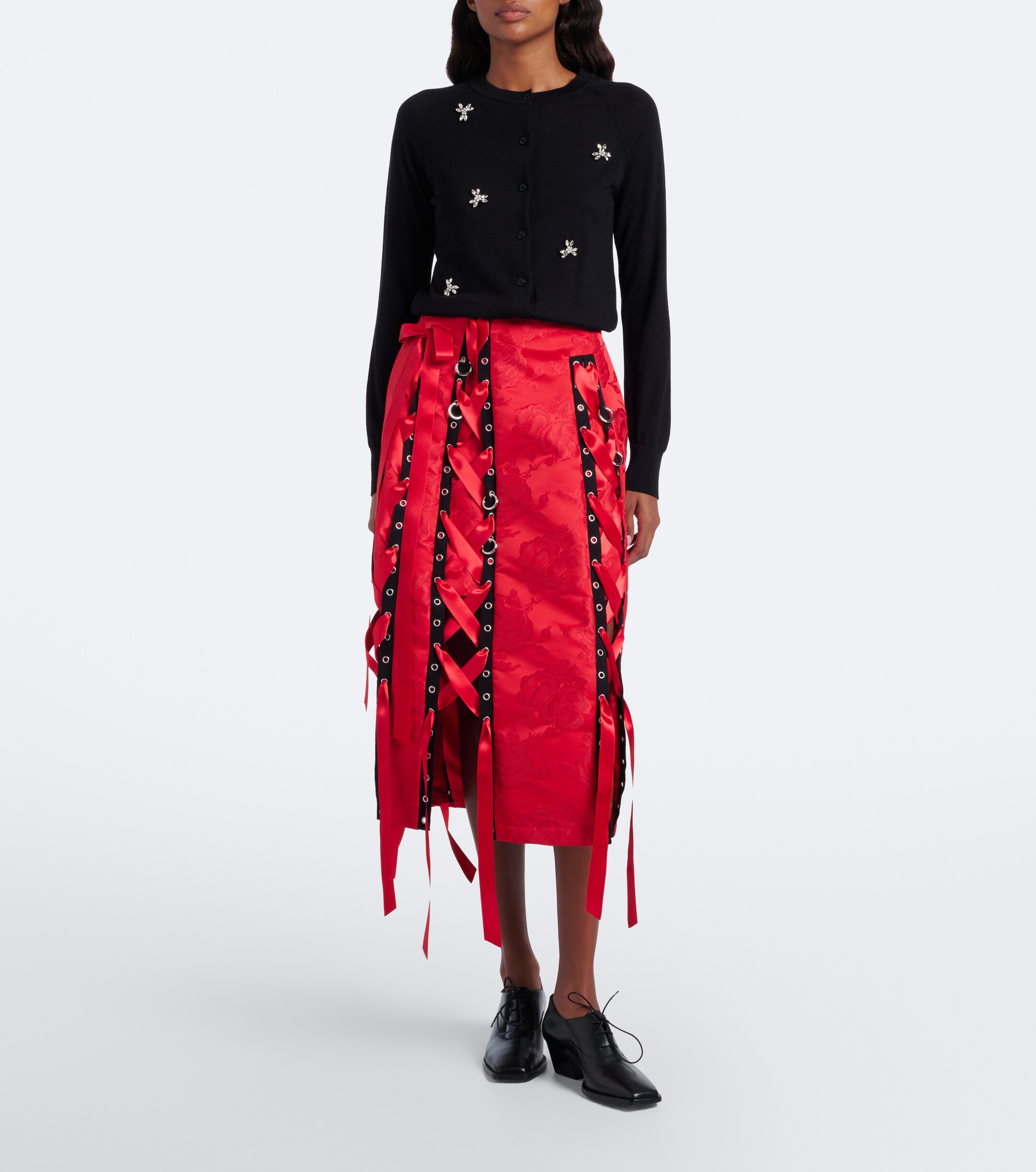 Simone Rocha Simone Rocha Embellished wool and silk cardigan