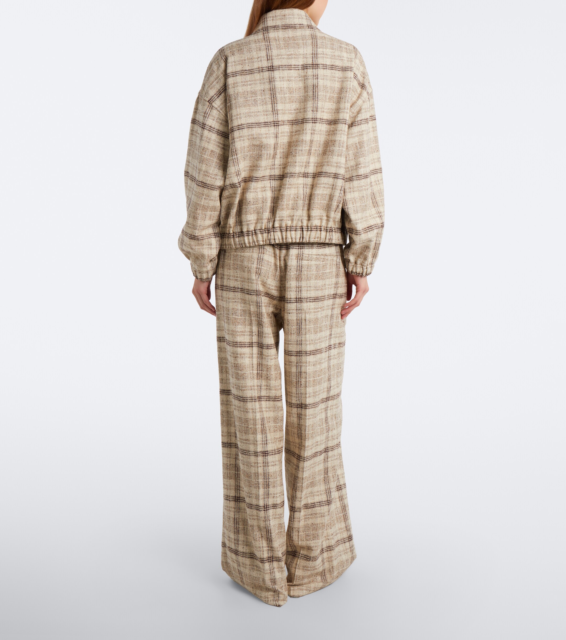 Brunello Cucinelli Brunello Cucinelli Cotton, silk, and hemp-blend wide-leg pants