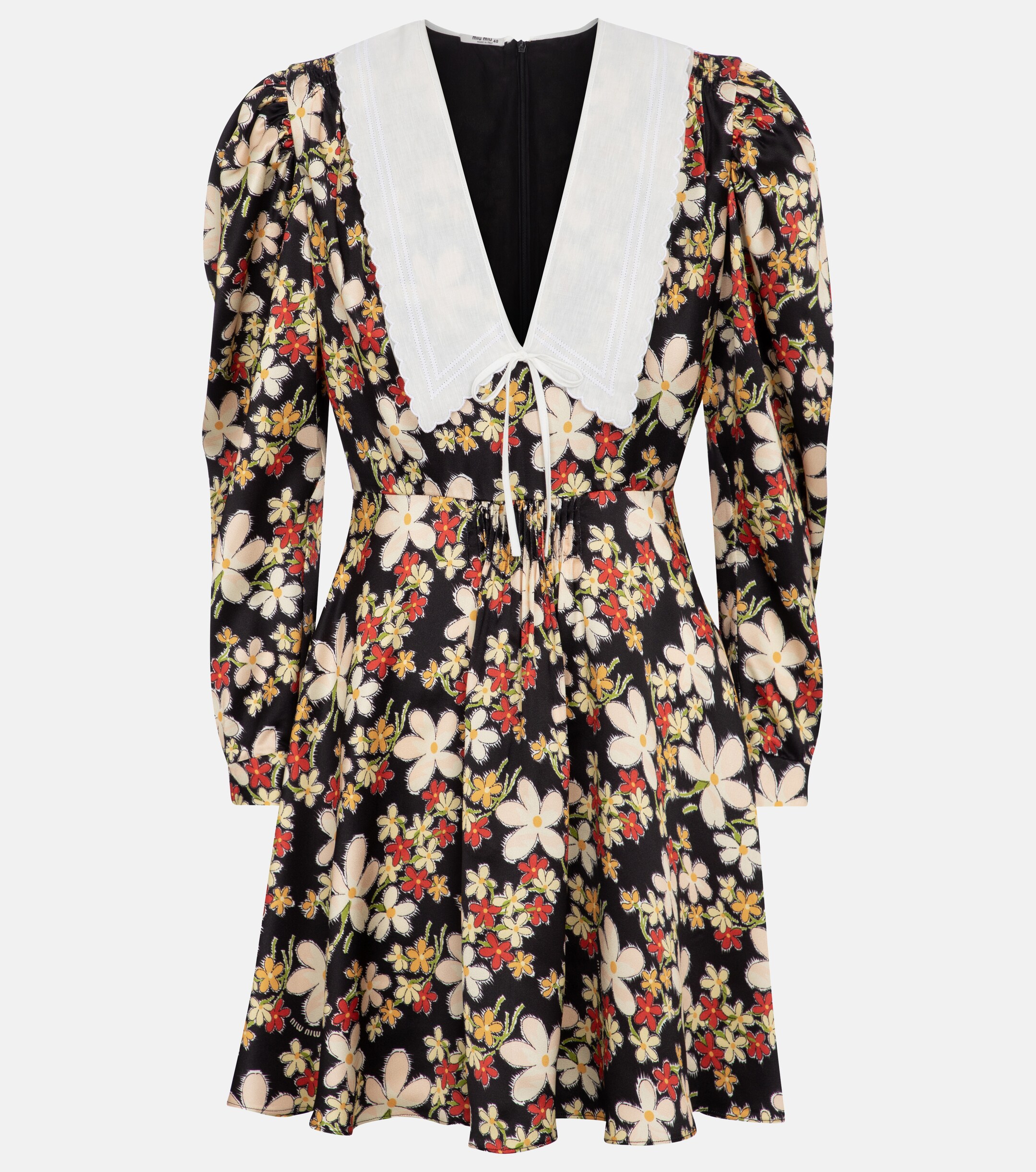 Miu Miu Floral satin sablé minidress thumbnail