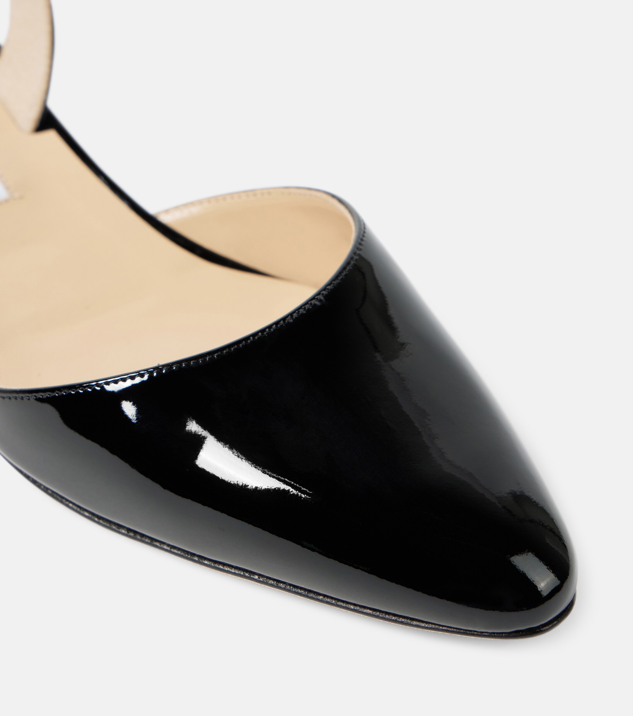 MANOLO BLAHNIK Aspro 30 patent leather slingback pumps