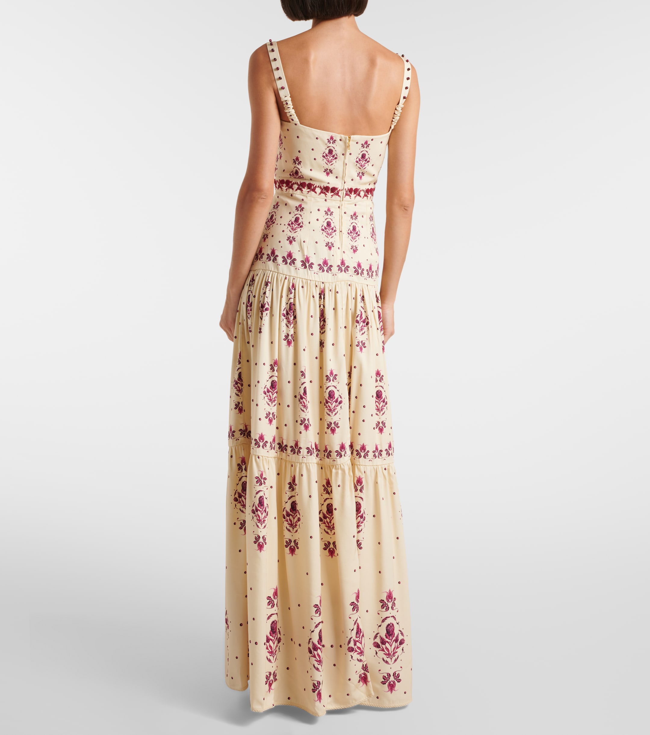 Agua by Agua Bendita Lima Relato embroidered linen maxi dress