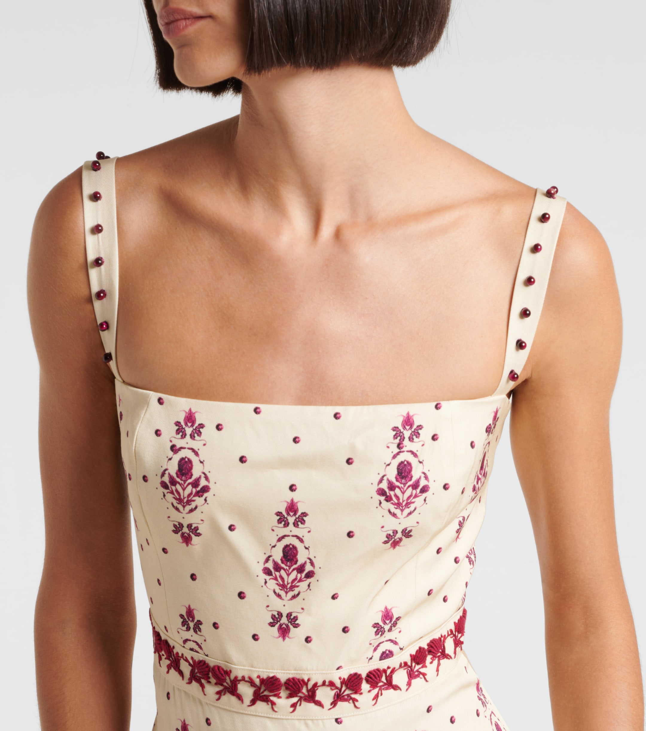 Agua by Agua Bendita Lima Relato embroidered linen maxi dress