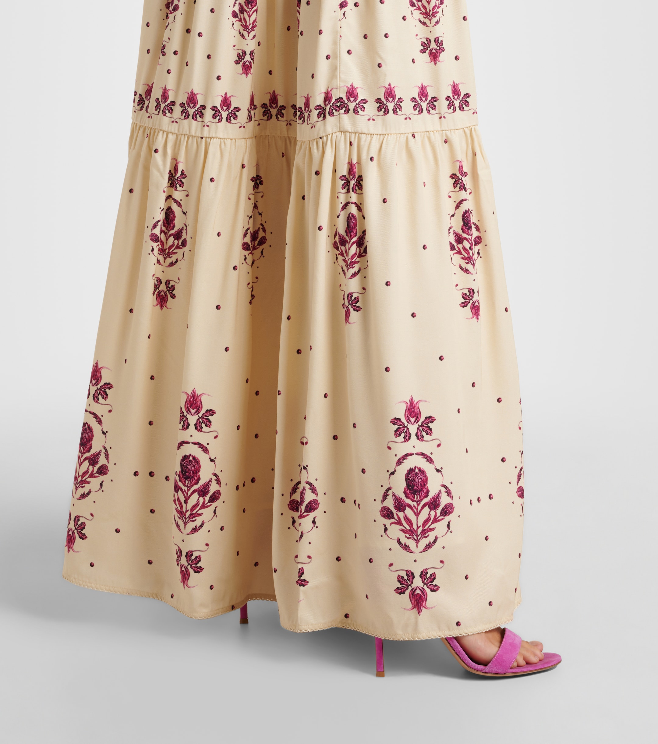 Agua by Agua Bendita Lima Relato embroidered linen maxi dress