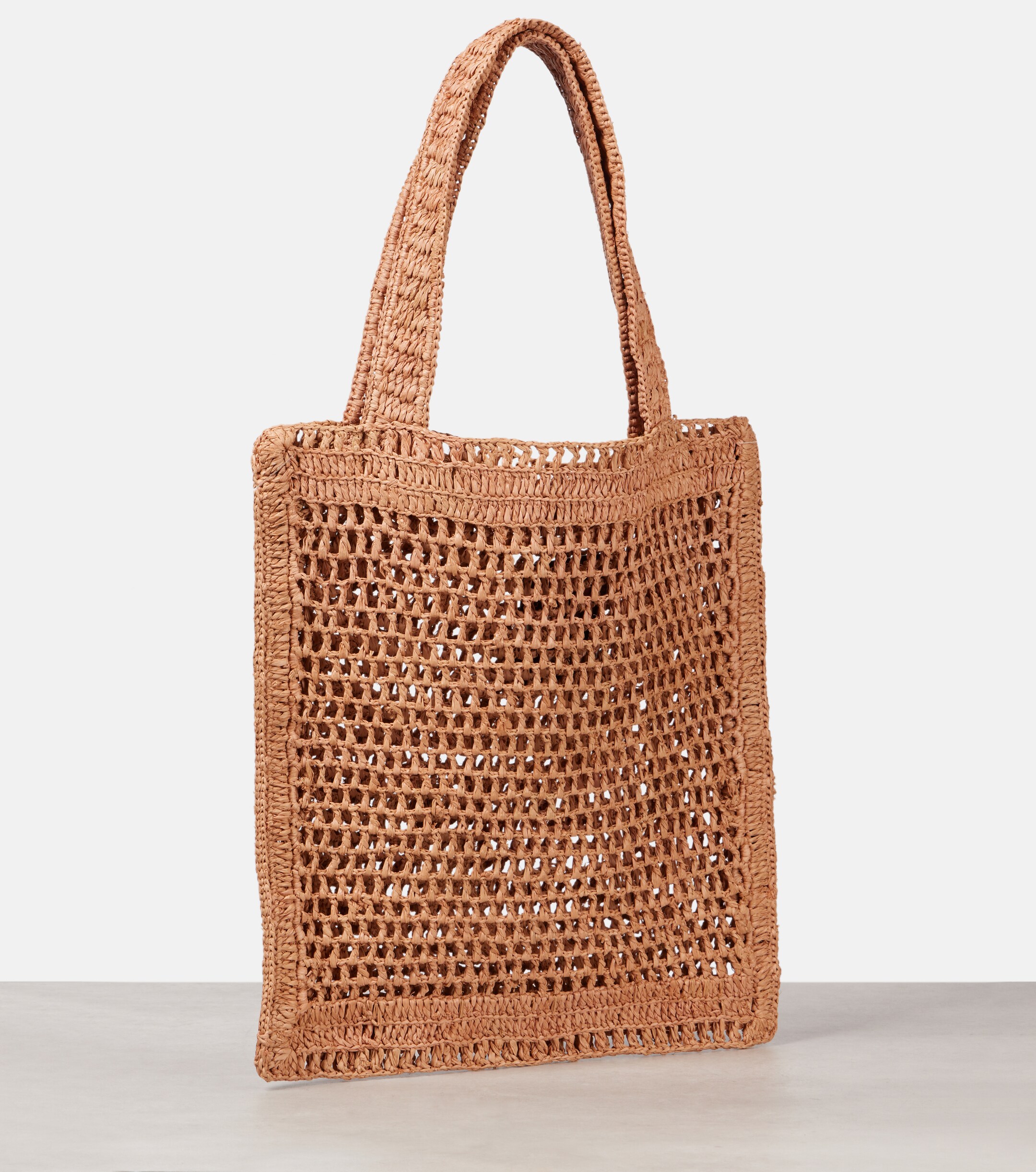 Chloé Summer Banana raffia-effect tote bag