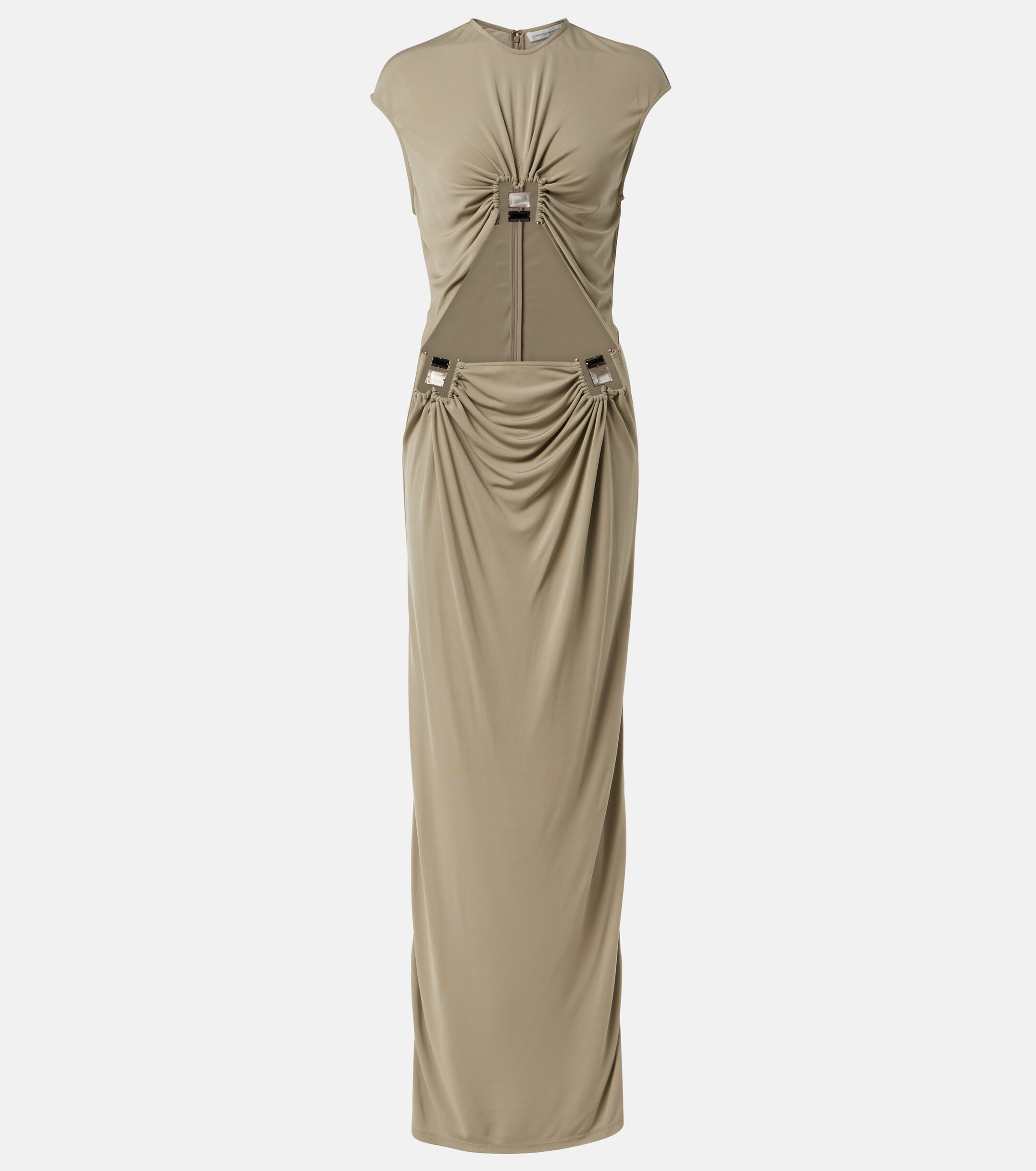 Christopher Esber Duo Bezel Quartz jersey maxi dress