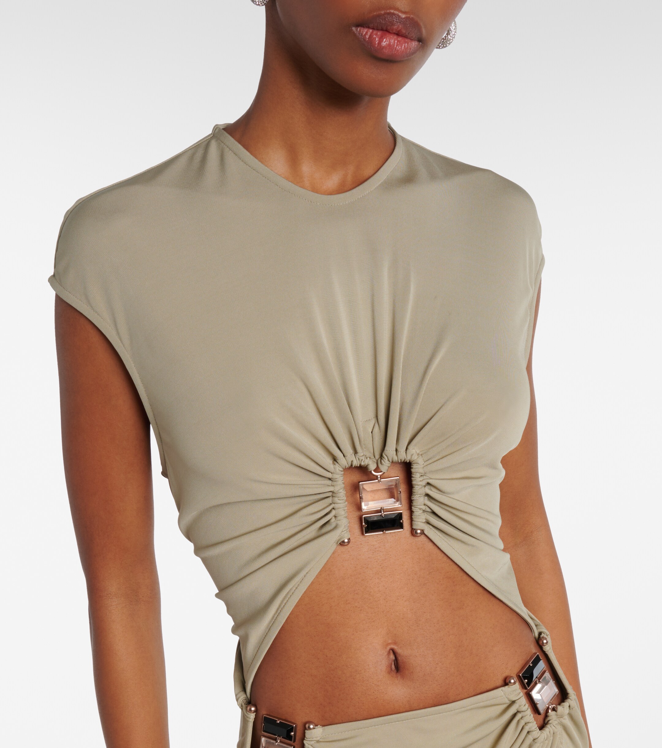 Christopher Esber Duo Bezel Quartz jersey maxi dress