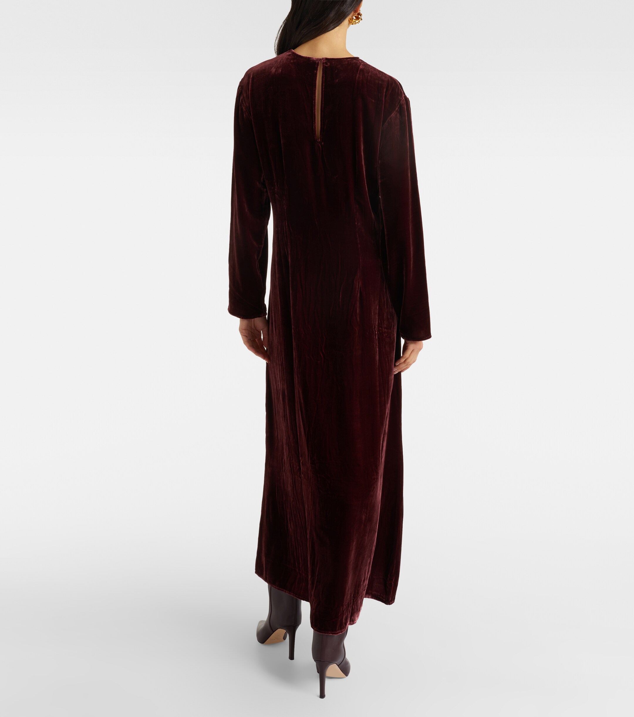 Asceno Jody velvet midi dress
