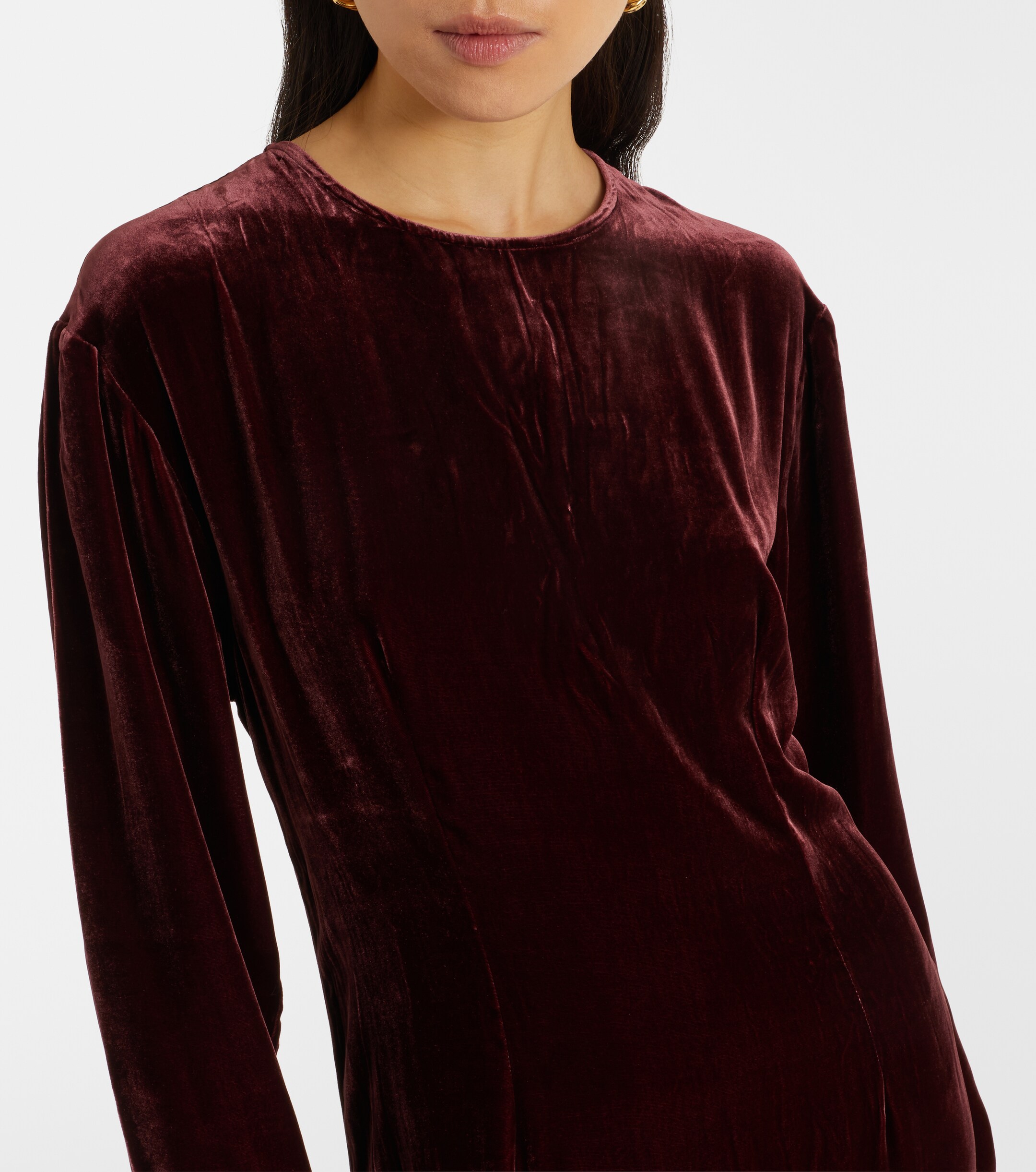 Asceno Jody velvet midi dress