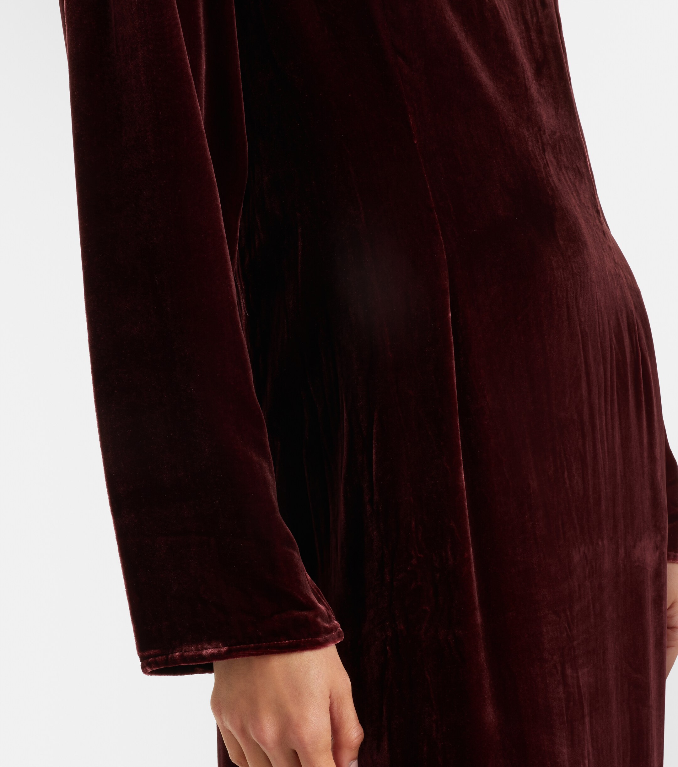 Asceno Jody velvet midi dress