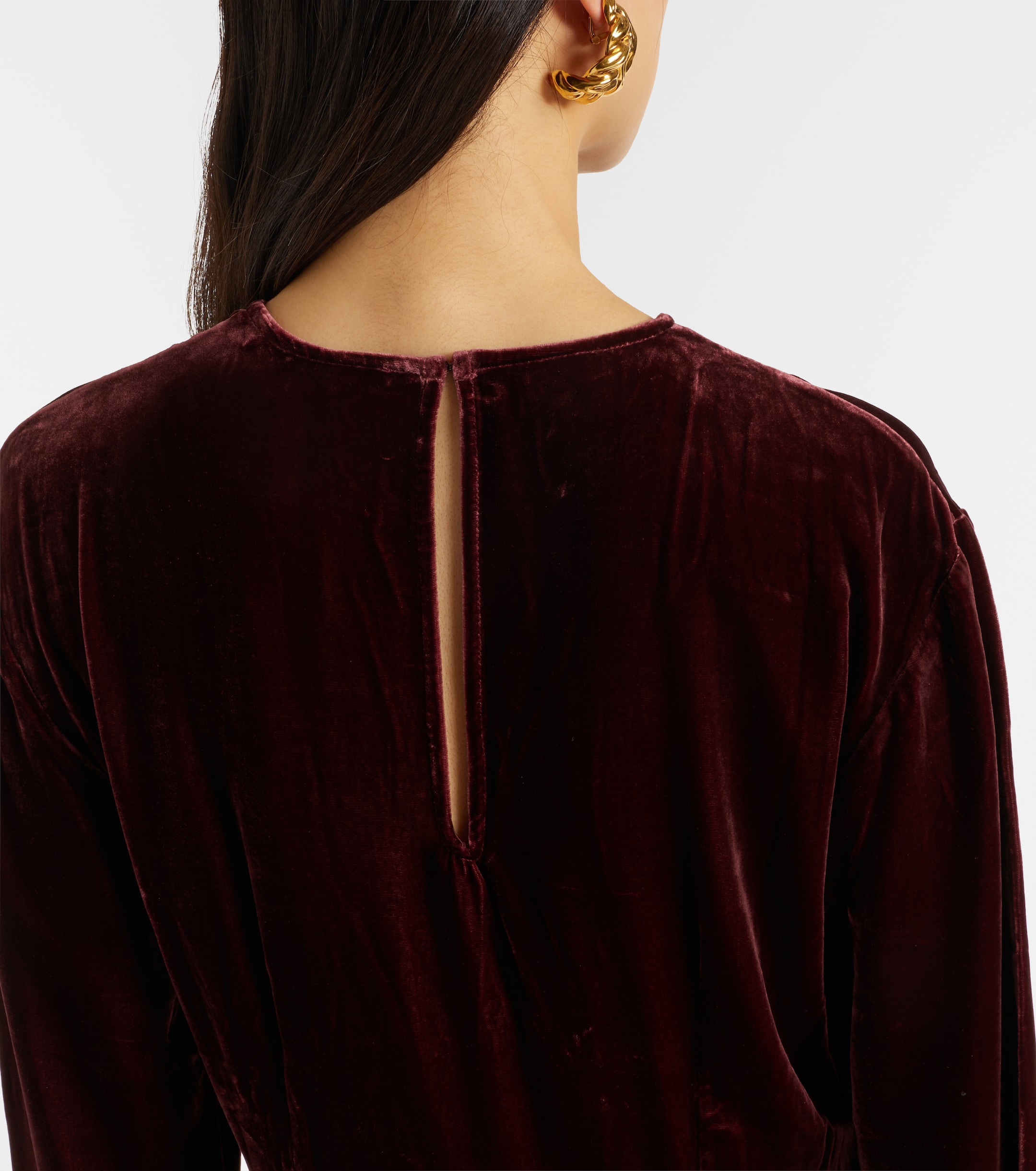 Asceno Jody velvet midi dress