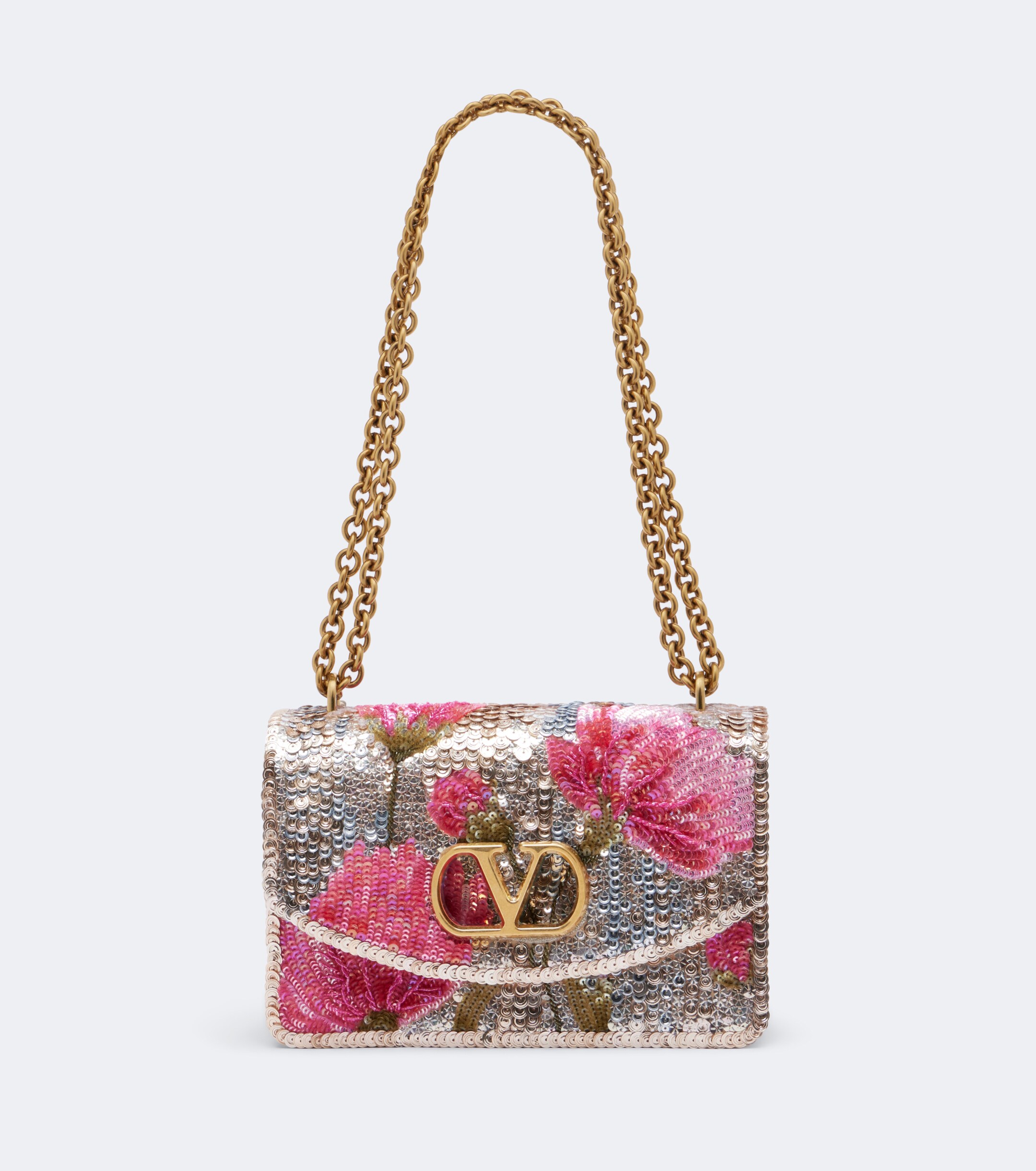 Valentino Garavani Vain Small sequined floral shoulder bag