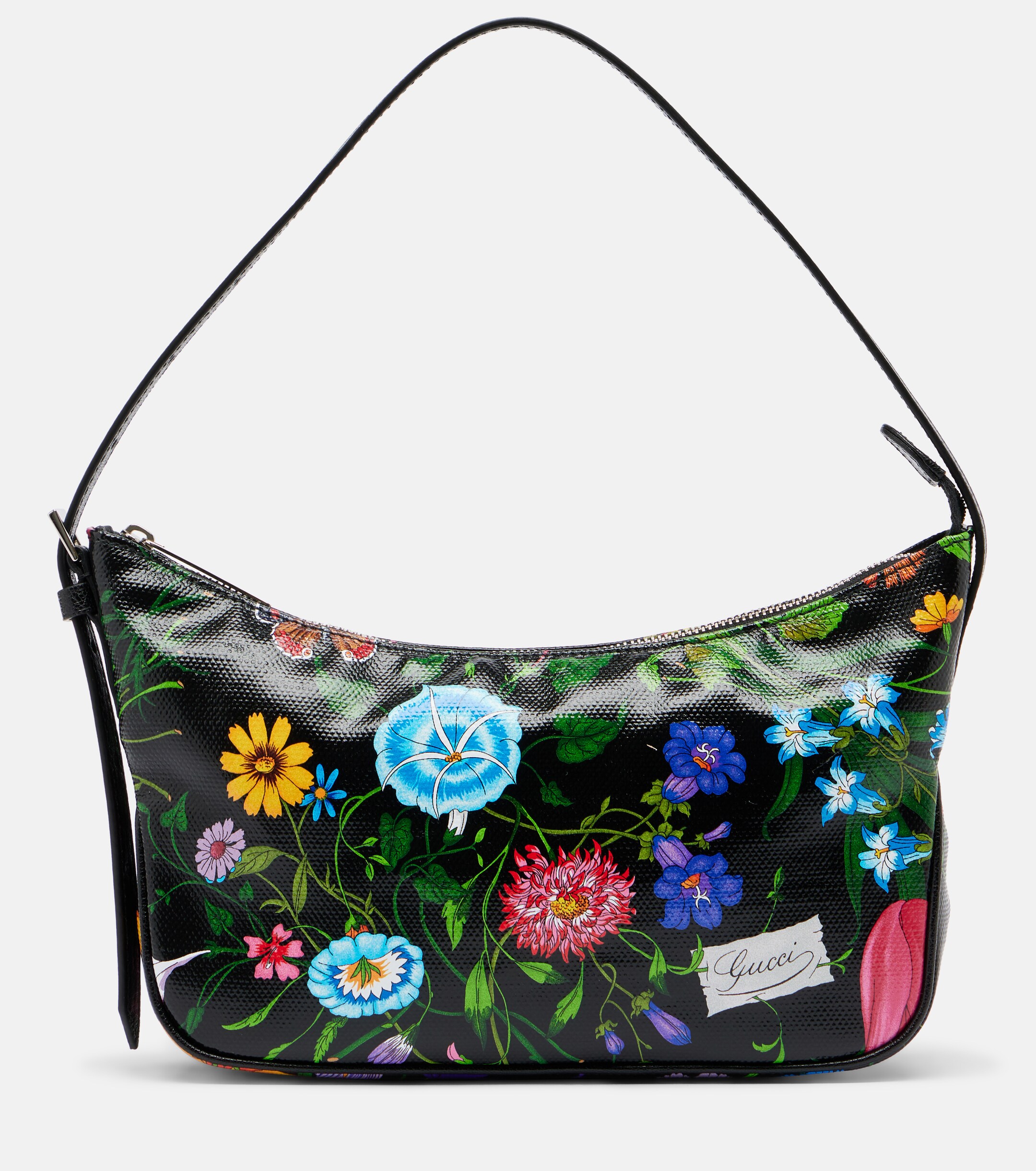 Gucci Lady Lunetta Small floral canvas shoulder bag