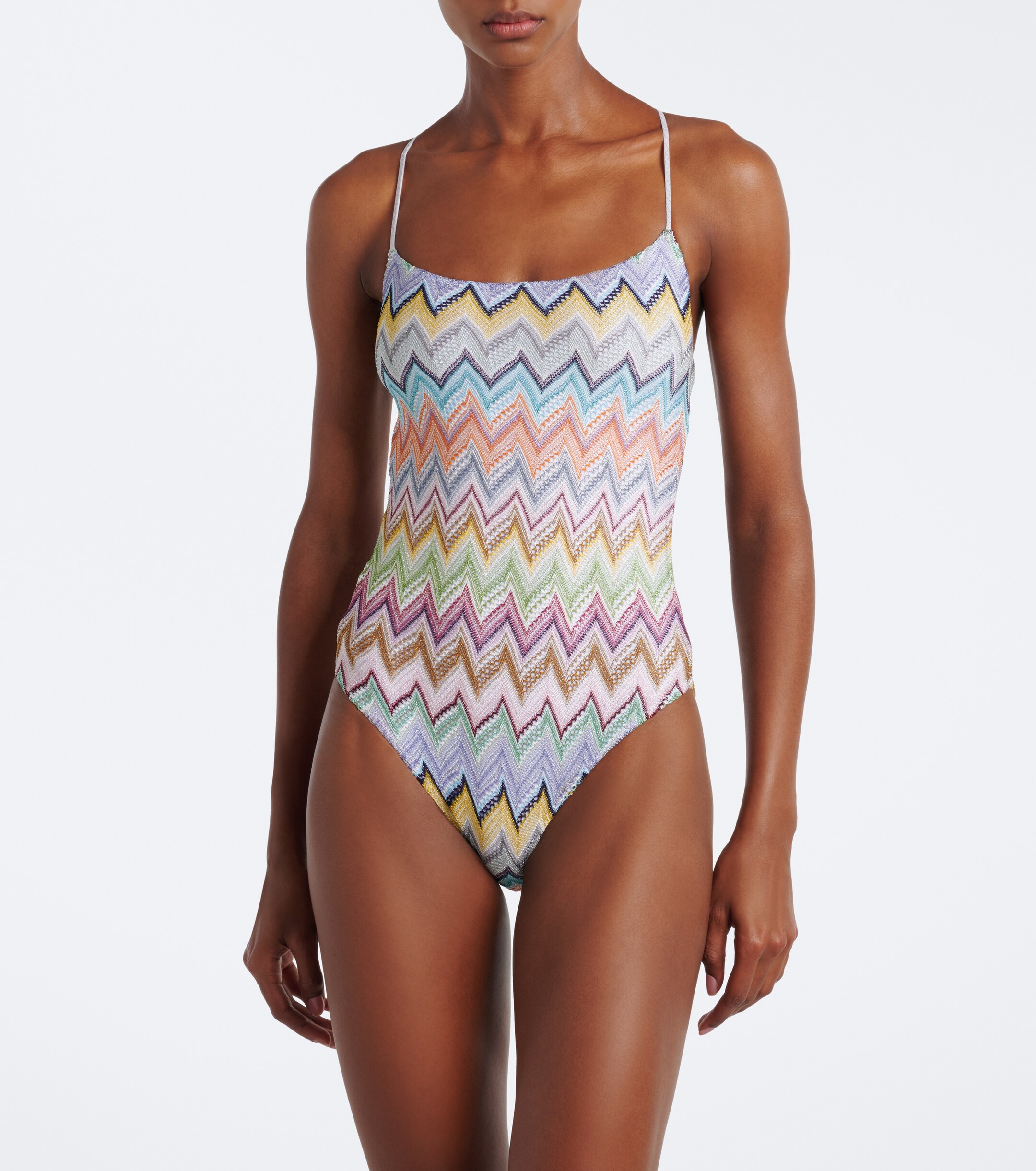 Missoni Missoni Zigzag lamé swimsuit