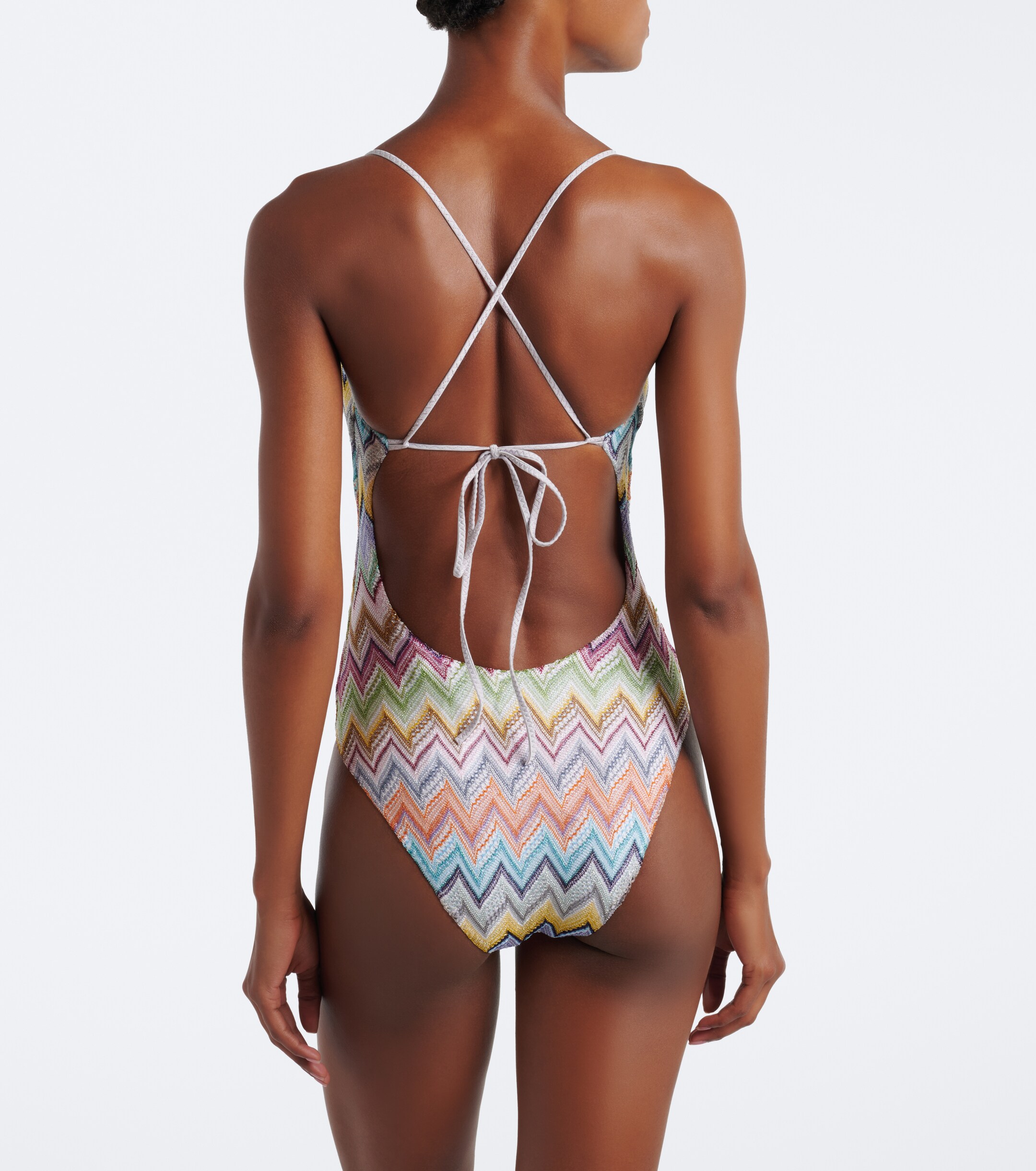 Missoni Missoni Zigzag lamé swimsuit