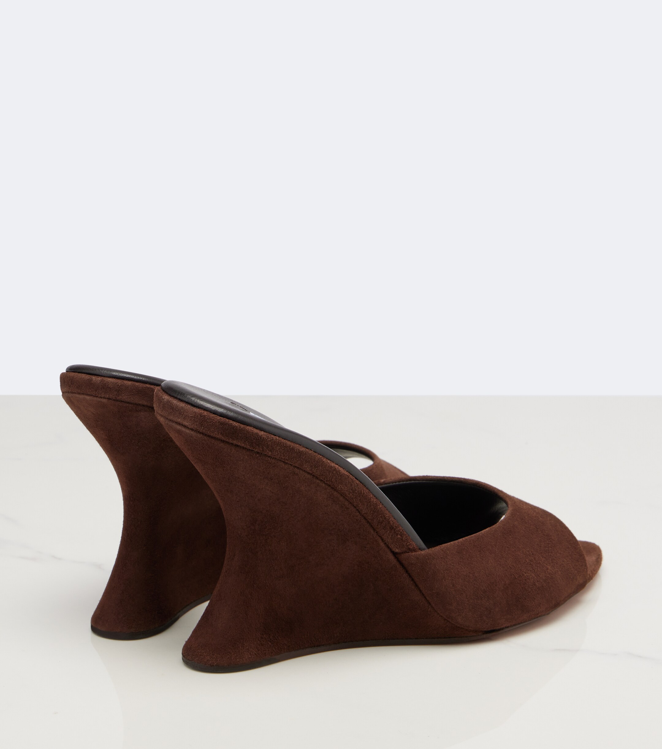 AQUAZZURA Aquazzura Bisous Wedge suede mules