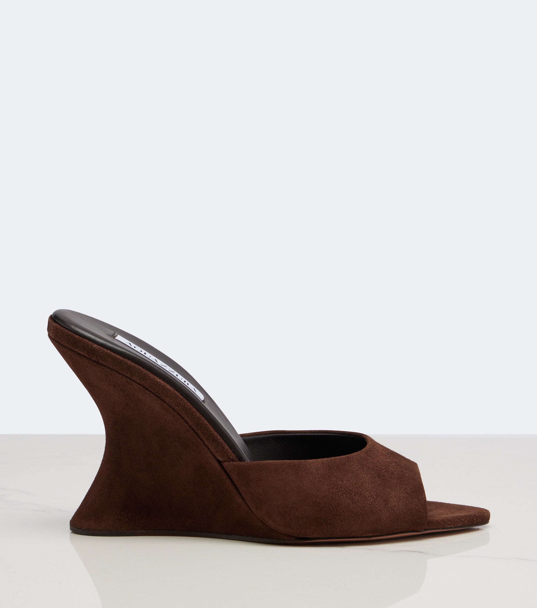 AQUAZZURA Aquazzura Bisous Wedge suede mules