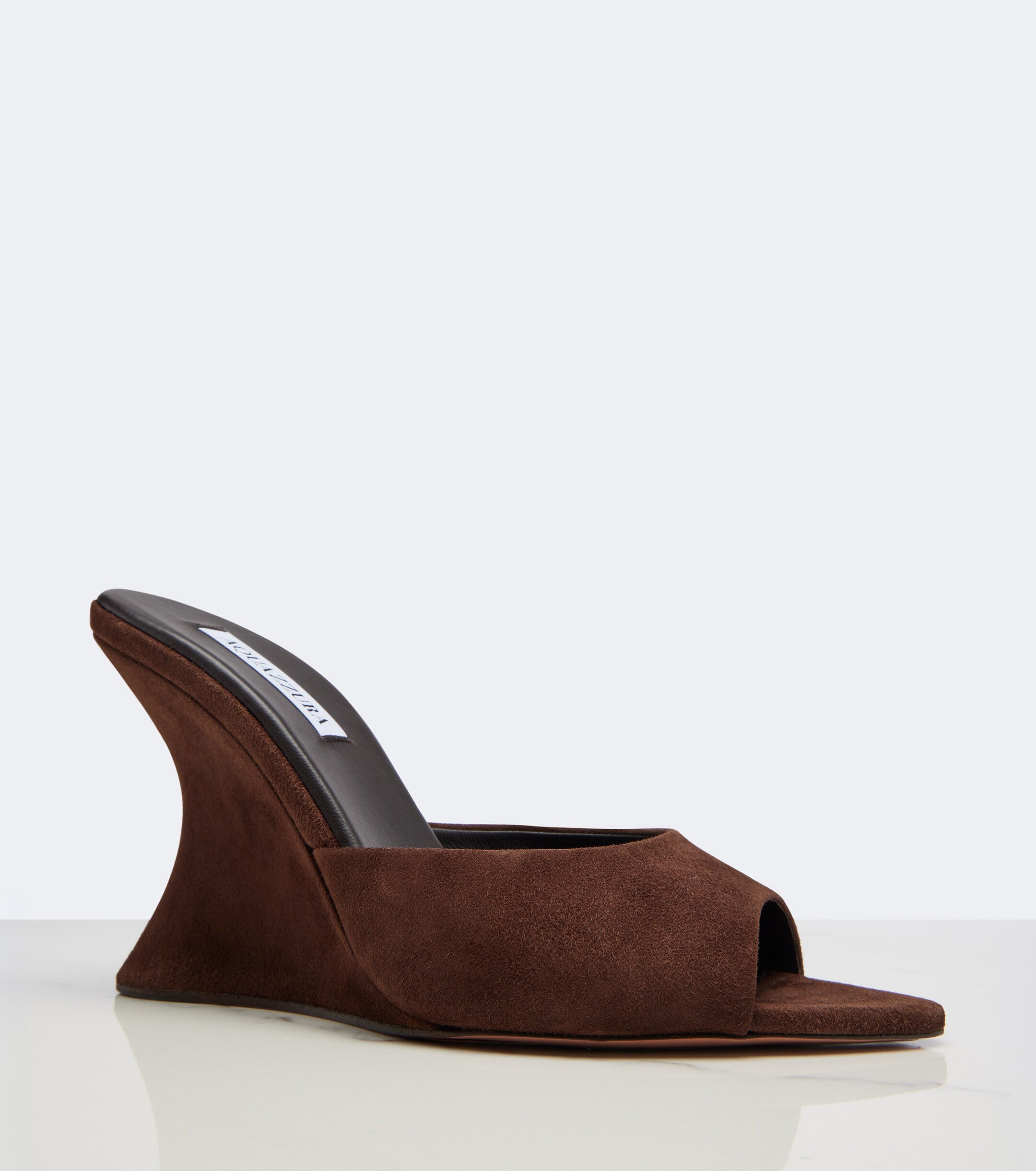 AQUAZZURA Aquazzura Bisous Wedge suede mules