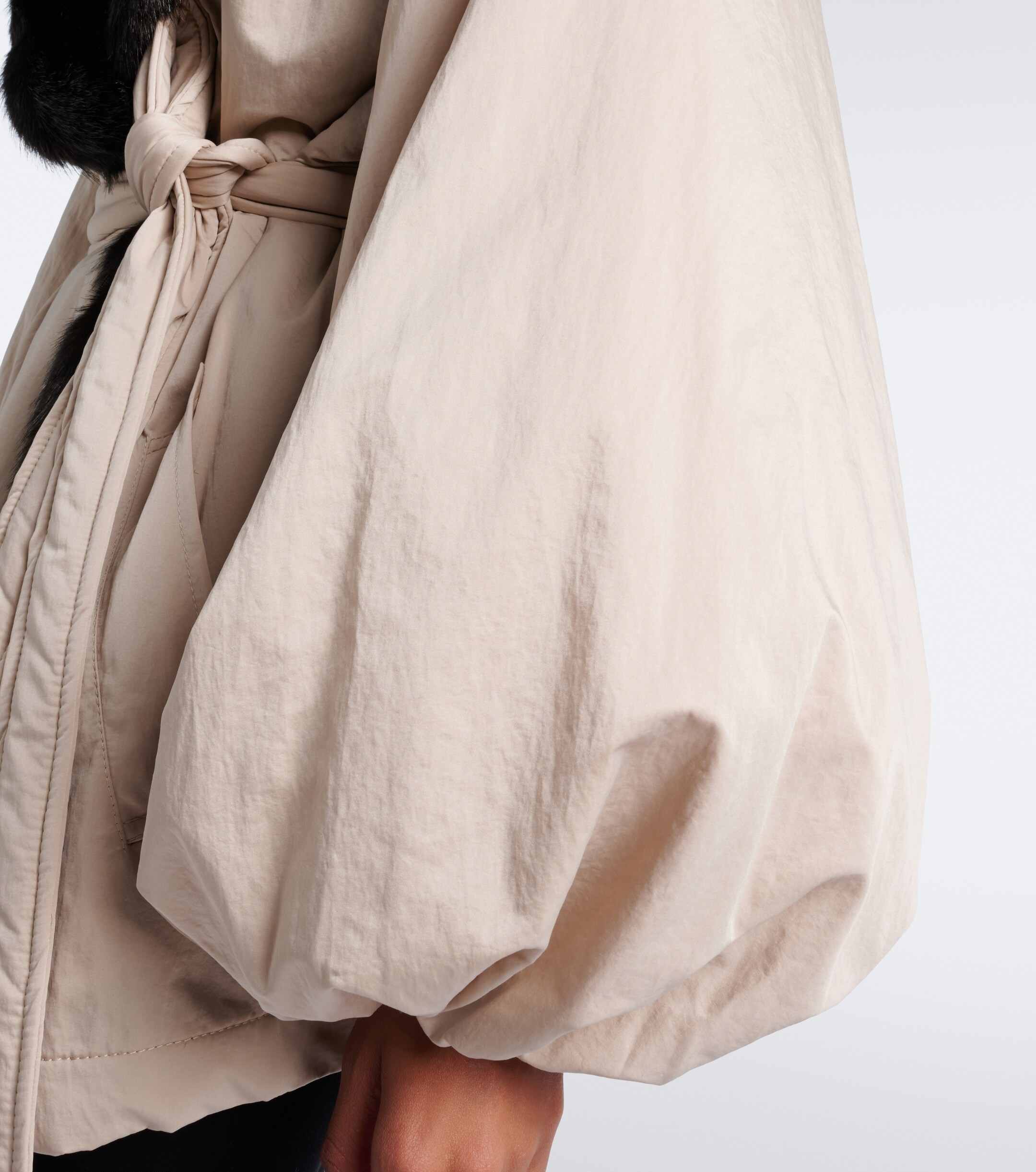 Magda Butrym Magda Butrym Shearling-trimmed wrap coat