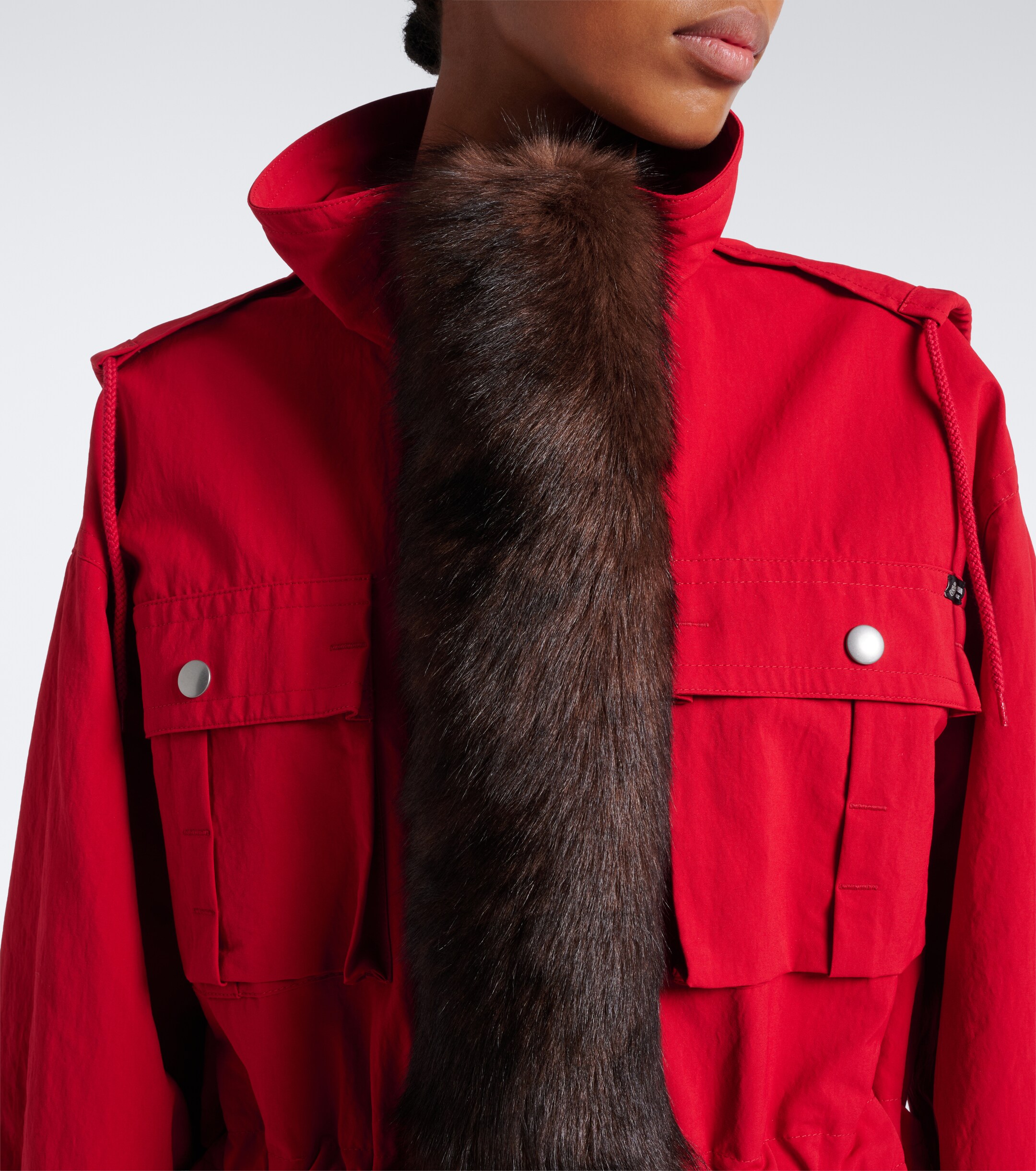 Prada Prada Shearling-trimmed technical parka