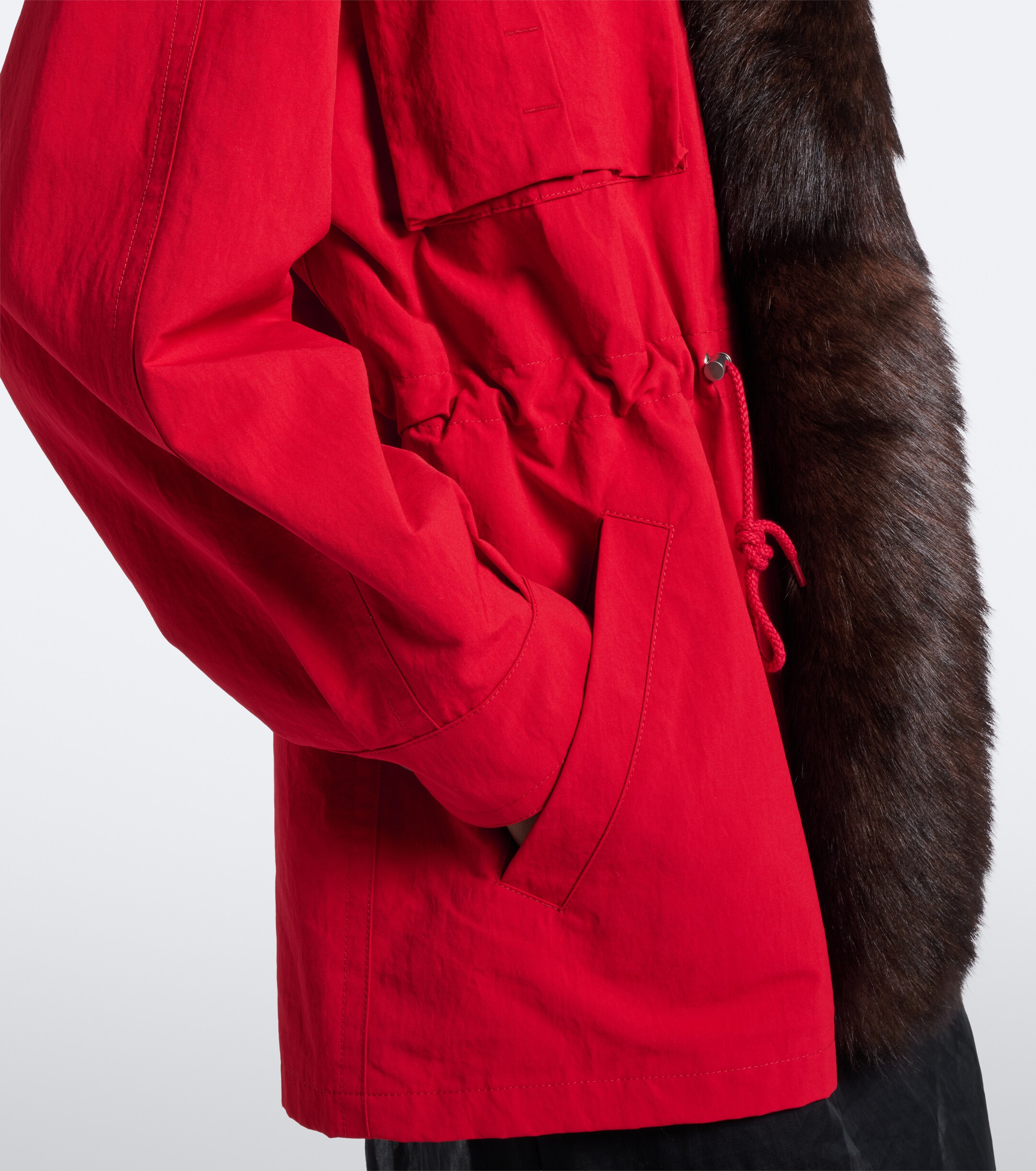Prada Prada Shearling-trimmed technical parka