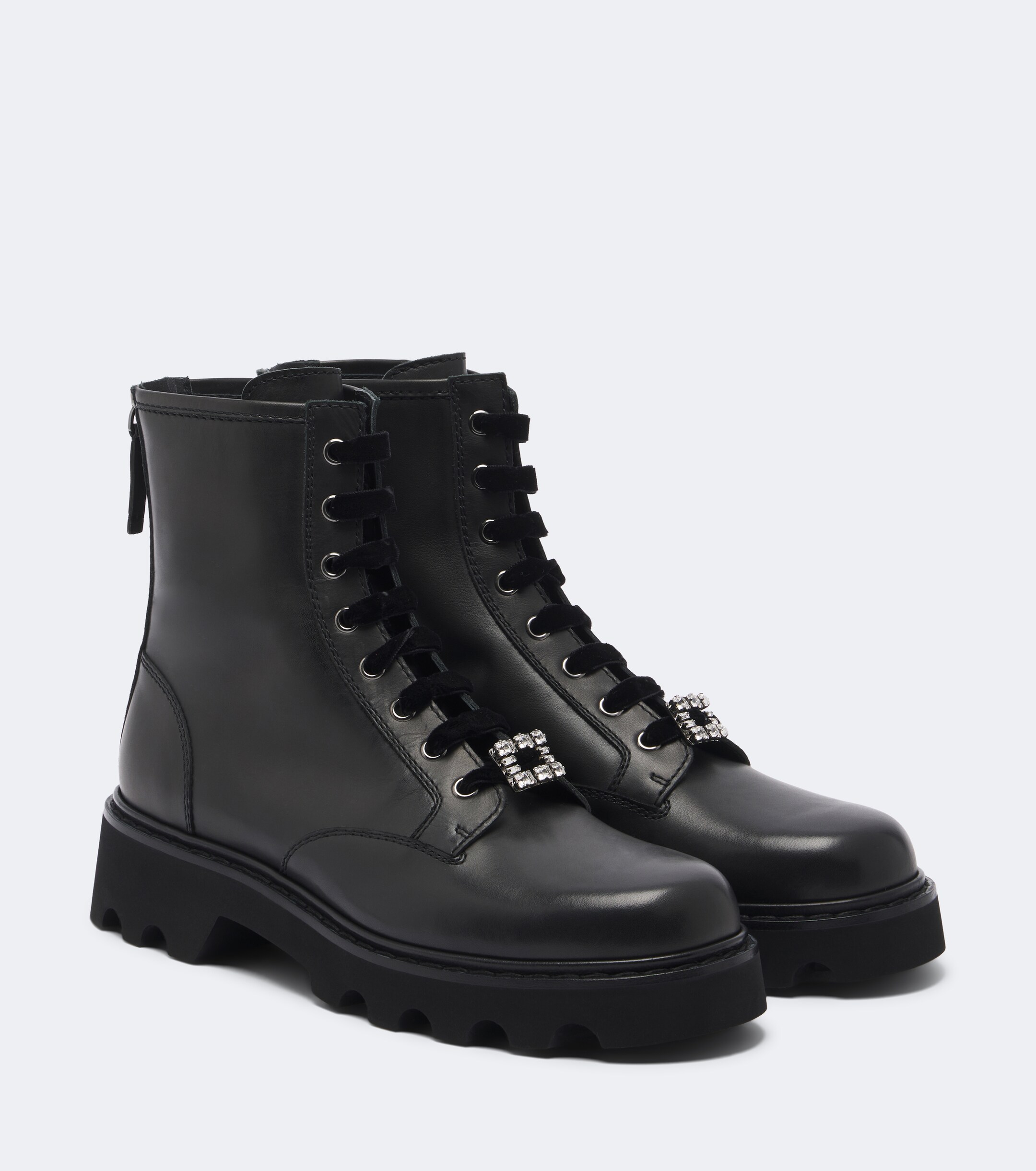 ROGER VIVIER Roger Vivier Viv' Rangers Truck leather lace-up boots