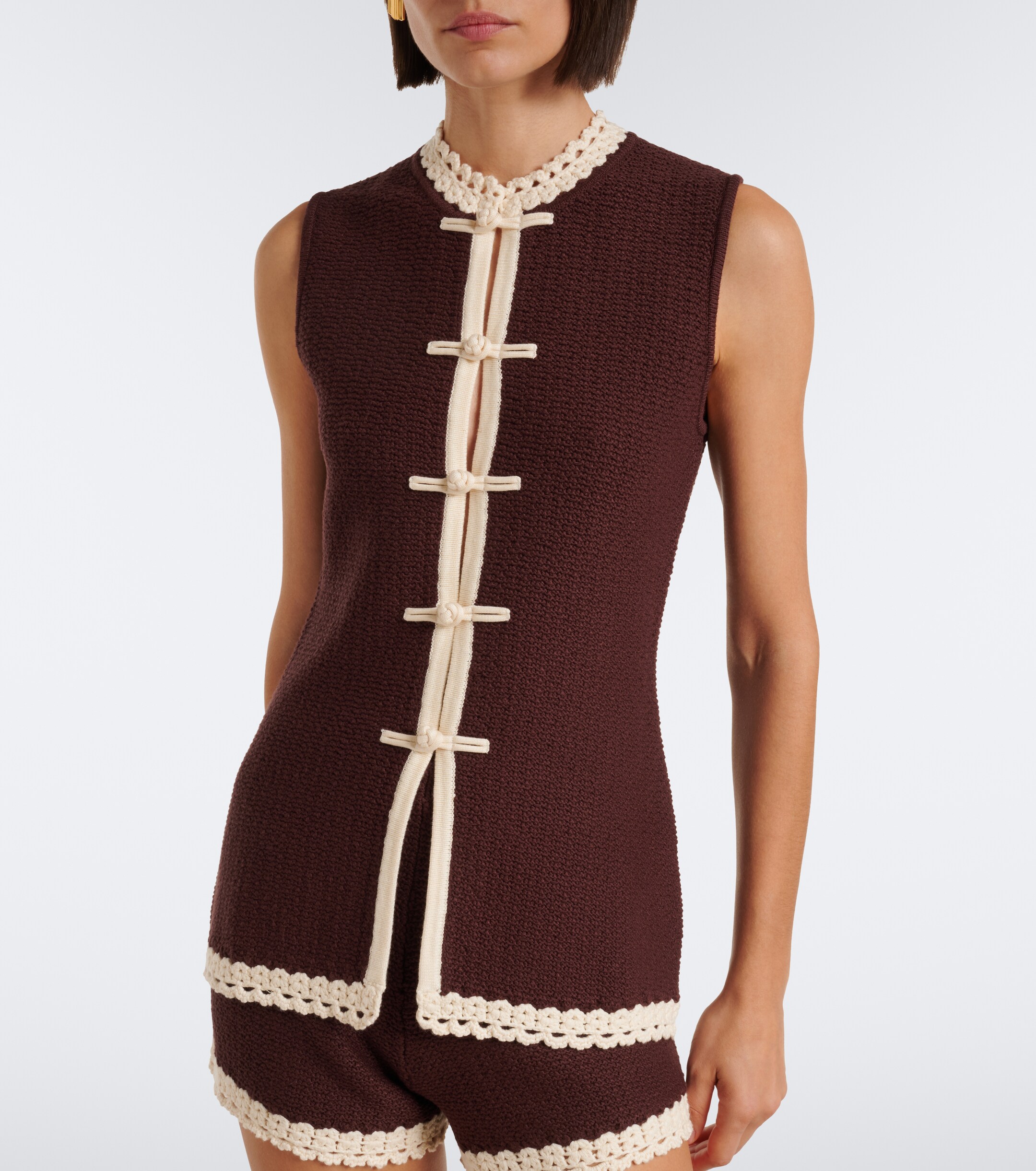 POSSE Posse Hattie crochet-trimmed top