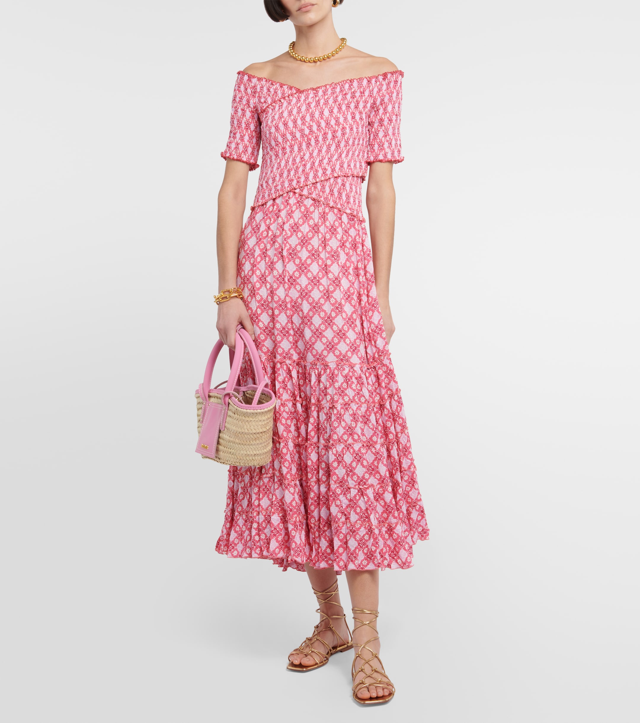 Poupette St Barth Soledad printed midi dress