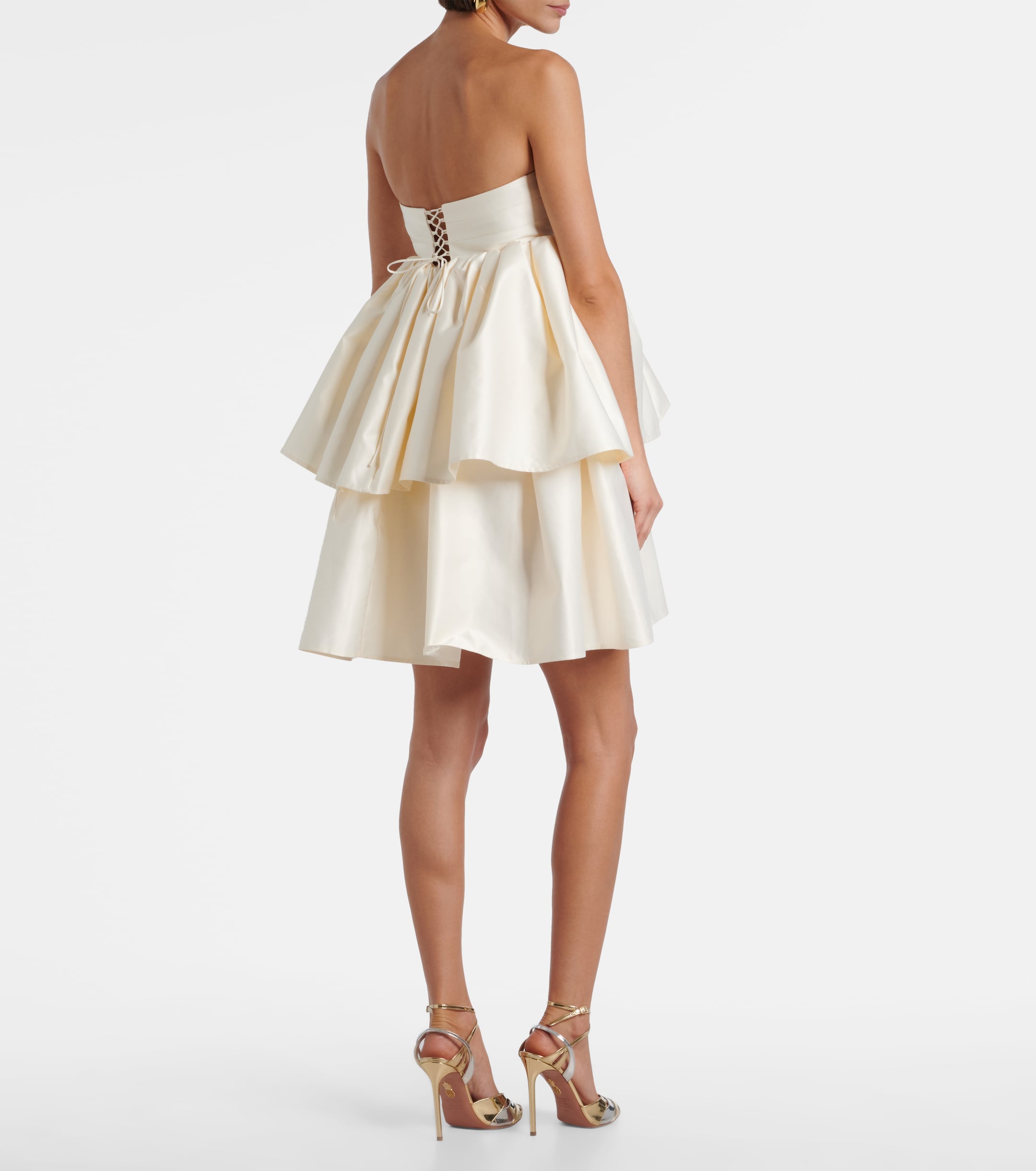 Rotate Strapless twill minidress