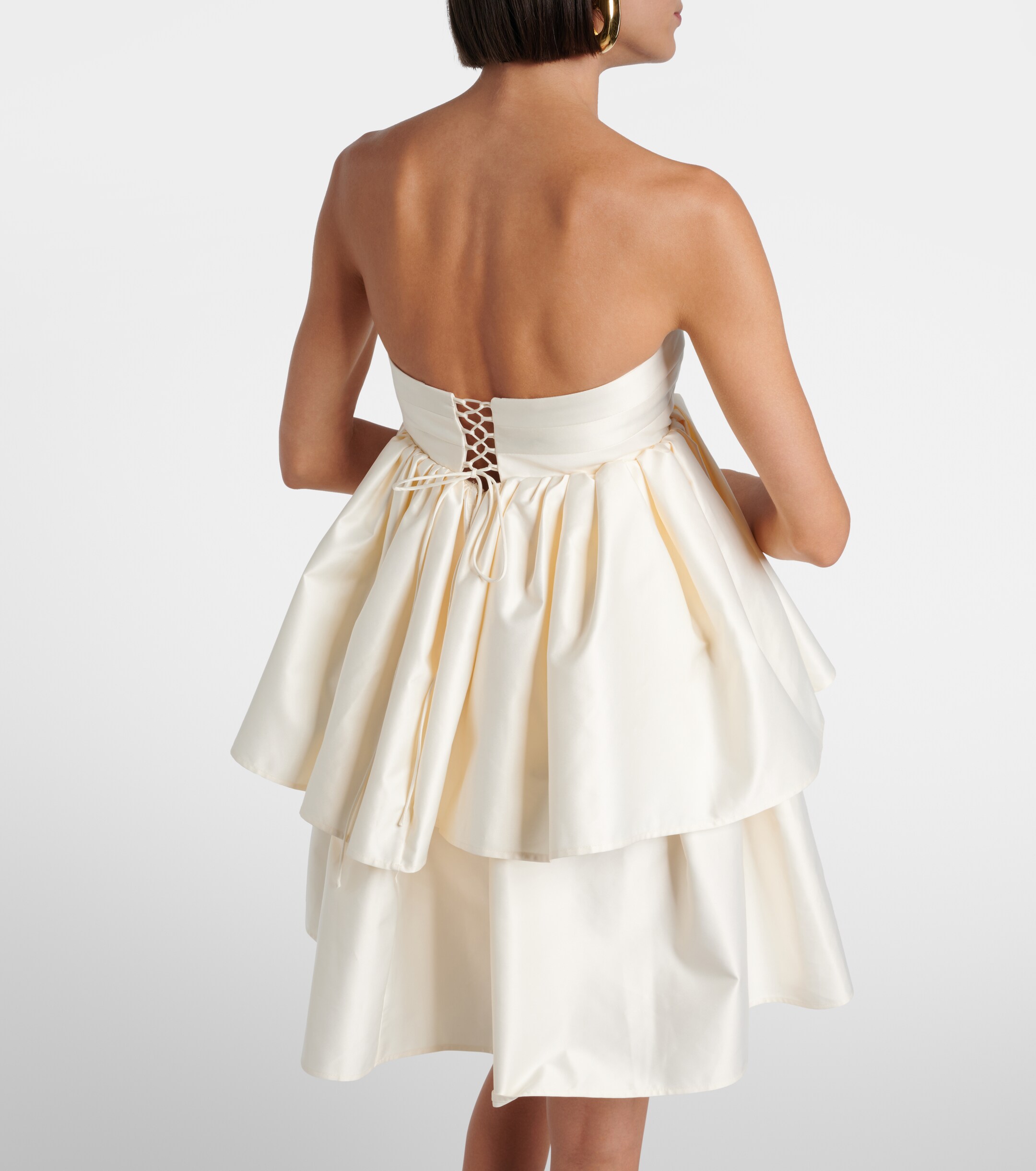 Rotate Strapless twill minidress