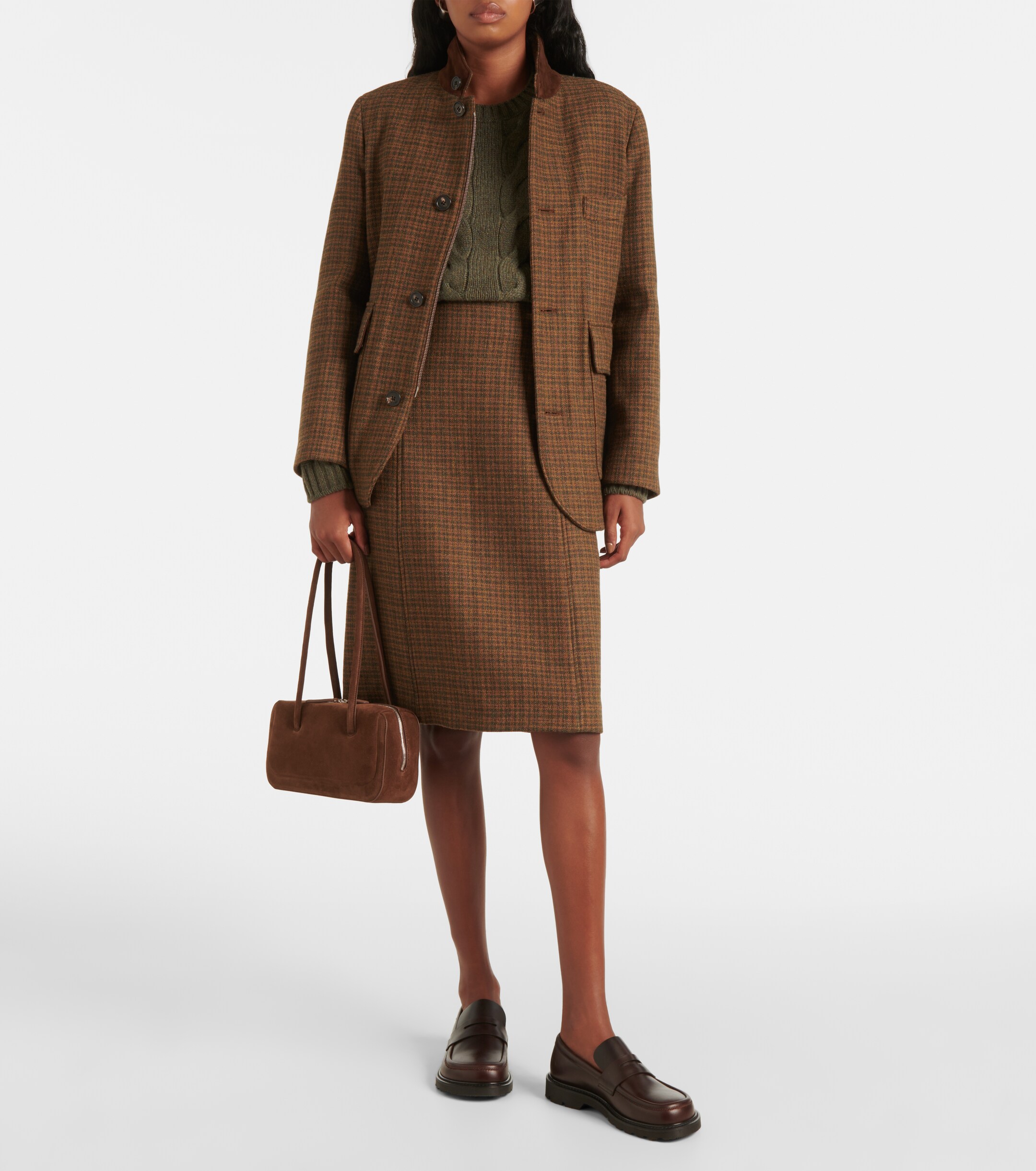 AESTHER EKME Lagune Mini suede shoulder bag thumbnail