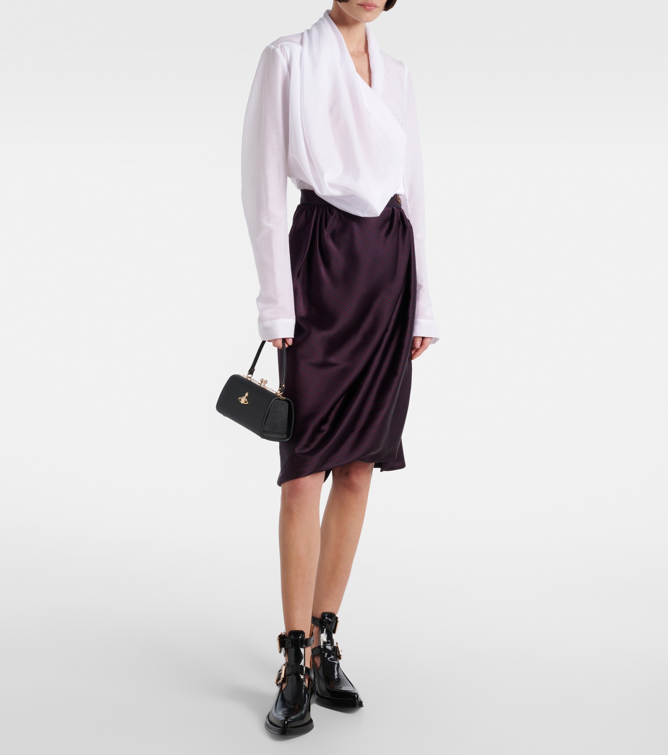 Vivienne Westwood Galatea draped cotton and silk shirt