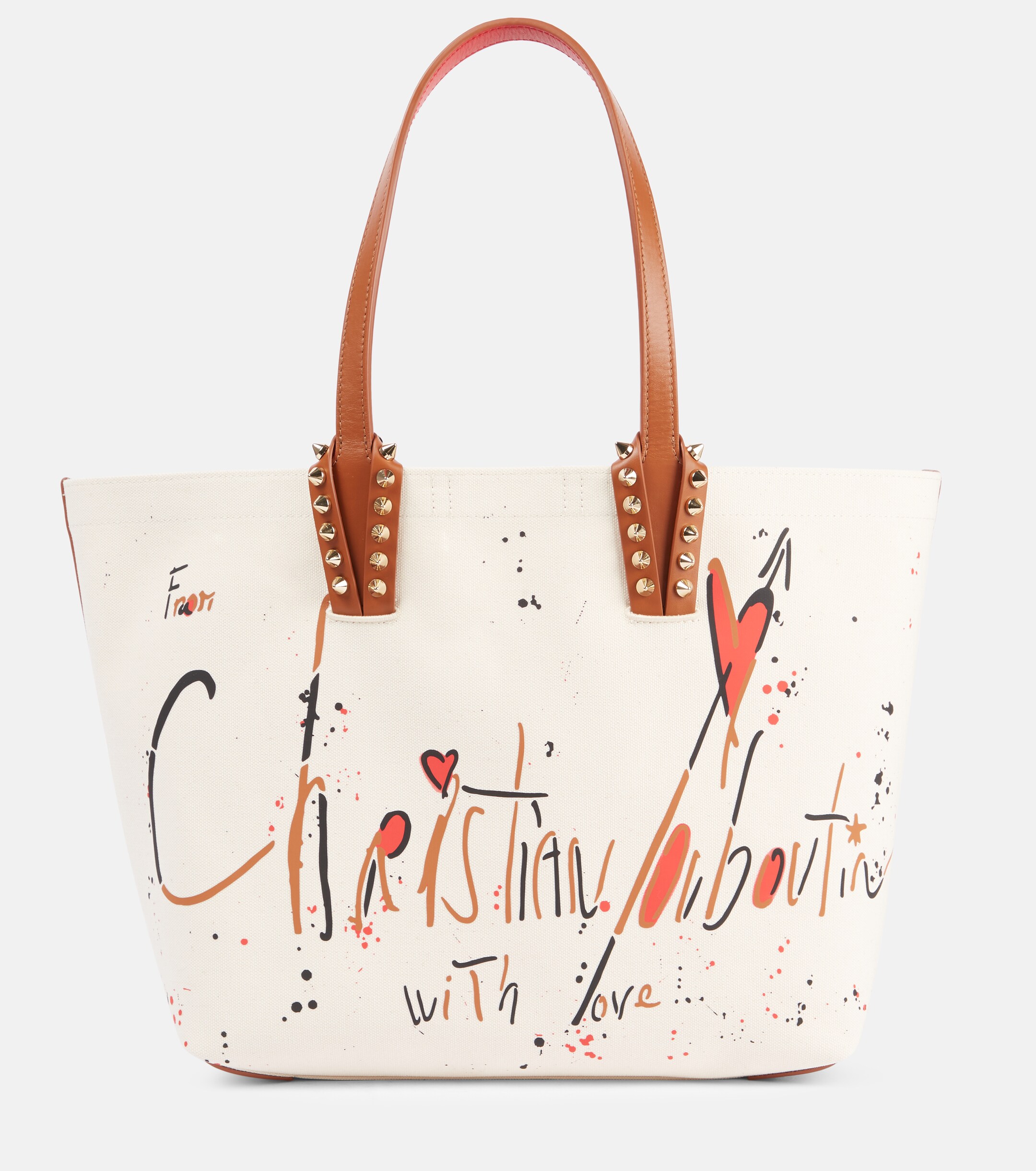 CHRISTIAN LOUBOUTIN Cabata Large leather-trimmed tote bag