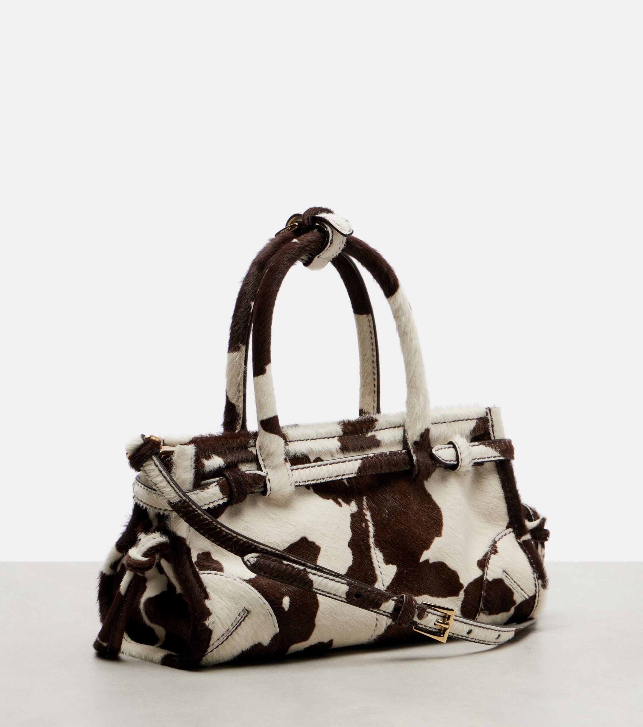 Prada Prada Bonnie Mini calf hair top-handle bag