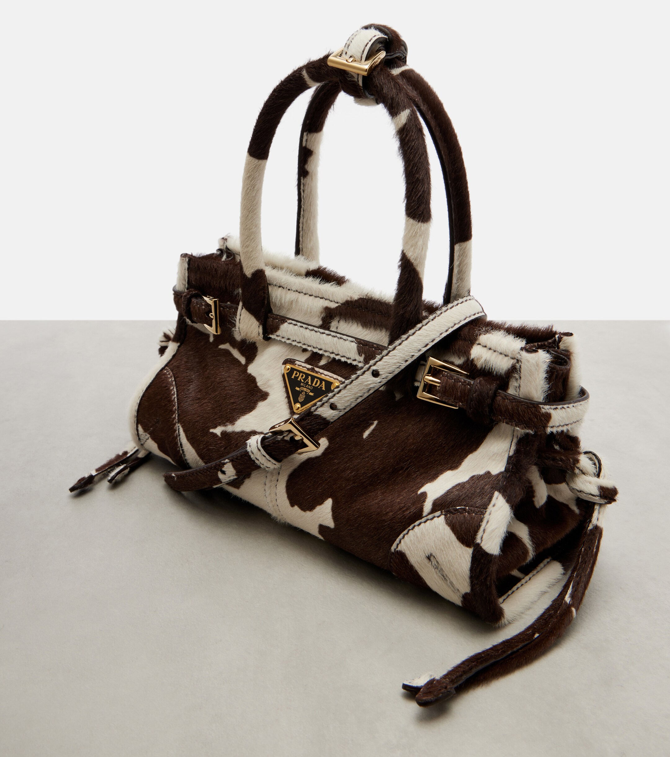Prada Prada Bonnie Mini calf hair top-handle bag