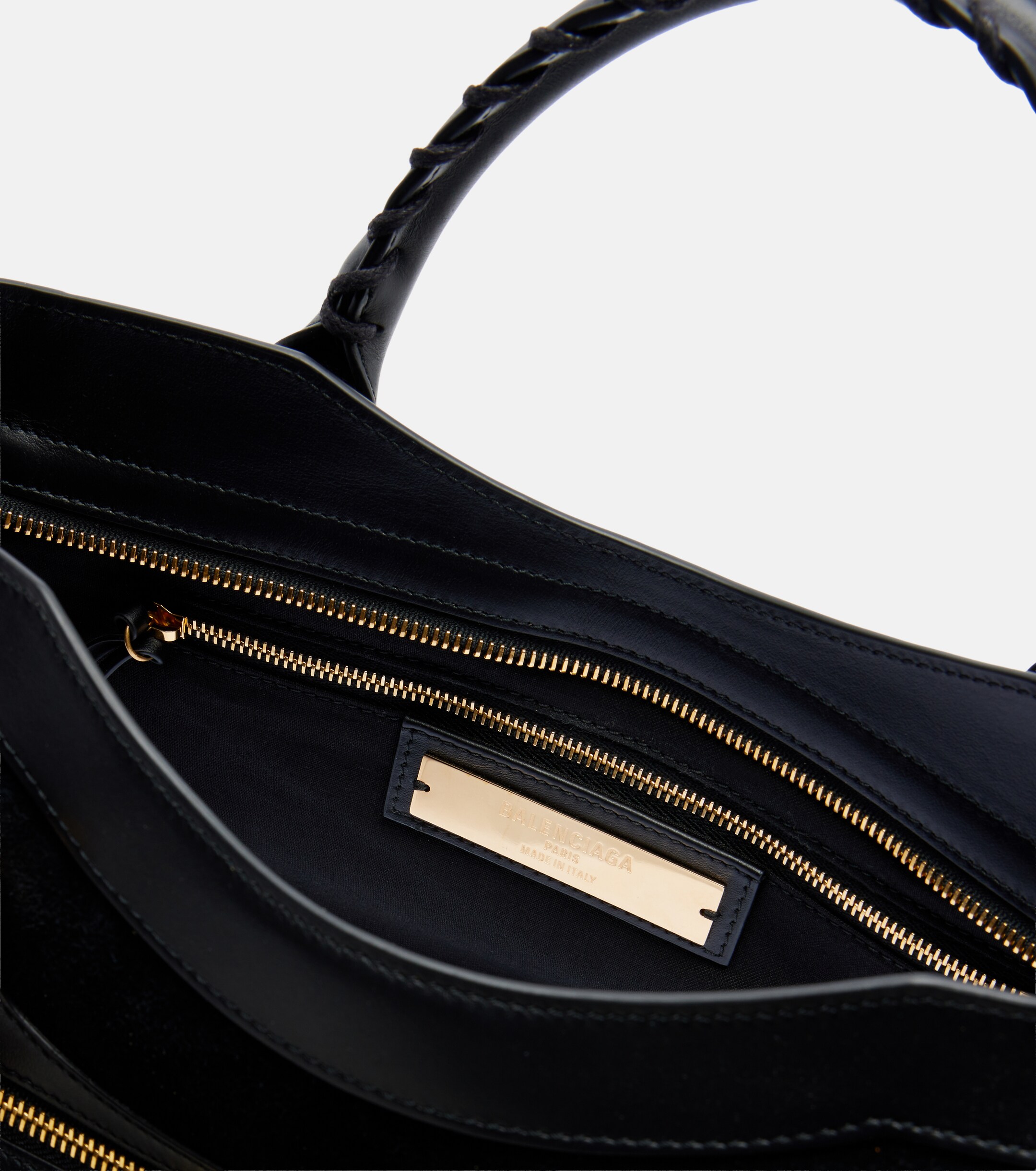 Balenciaga Le City Medium suede top-handle bag