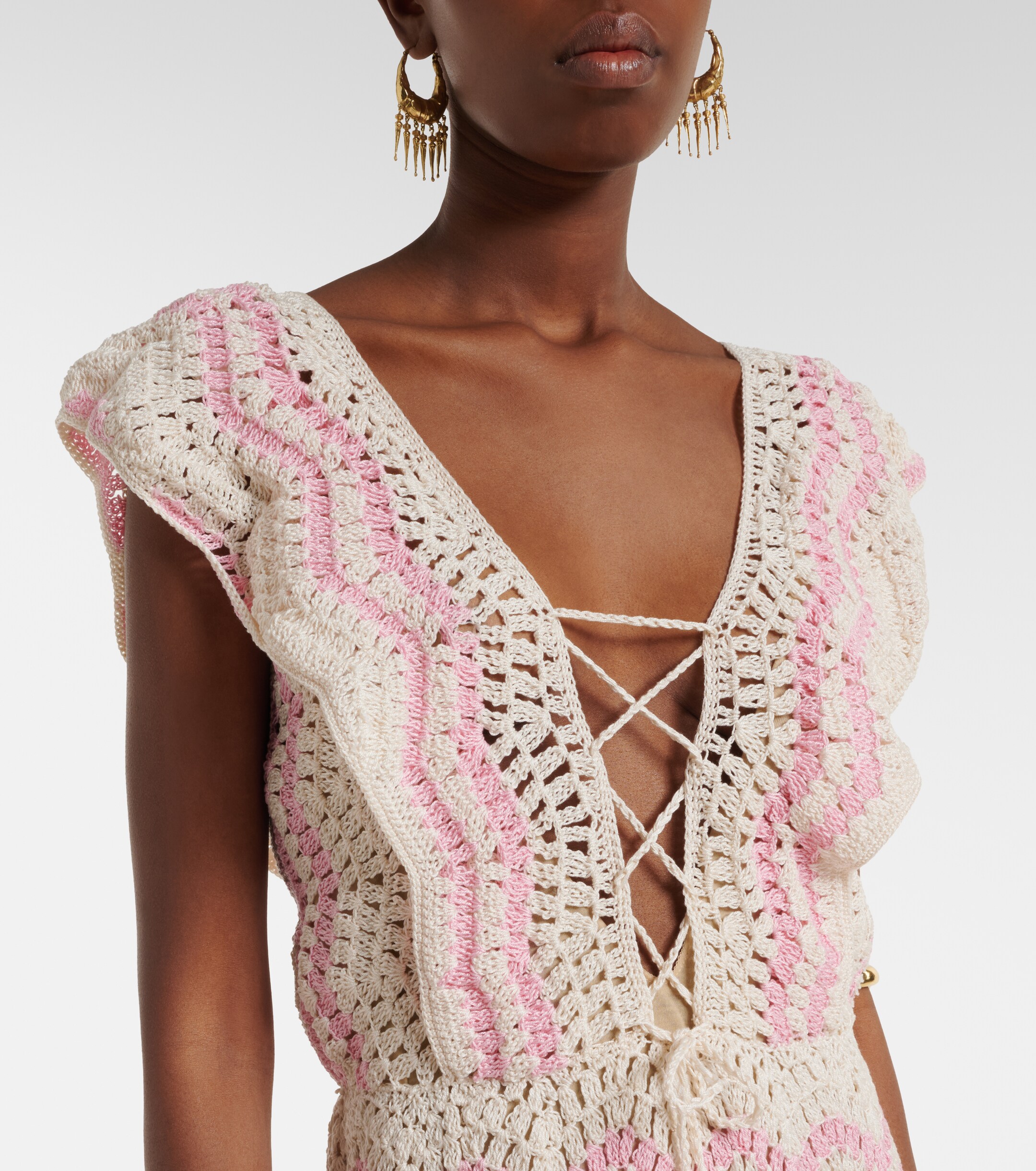 Anna Kosturova Anna Kosturova Melissa crochet cotton minidress