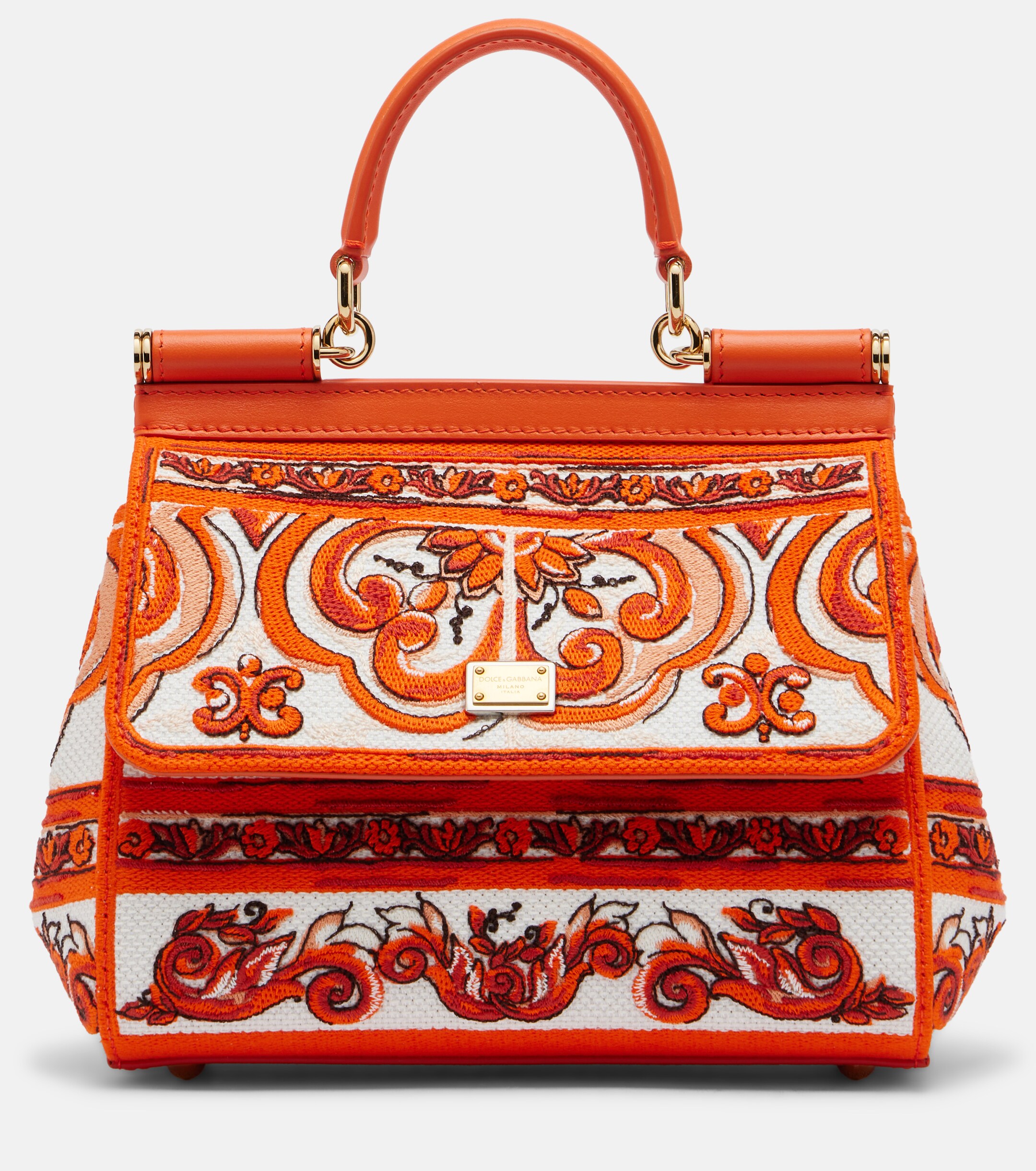 Dolce&Gabbana Sicily Medium embroidered top-handle bag
