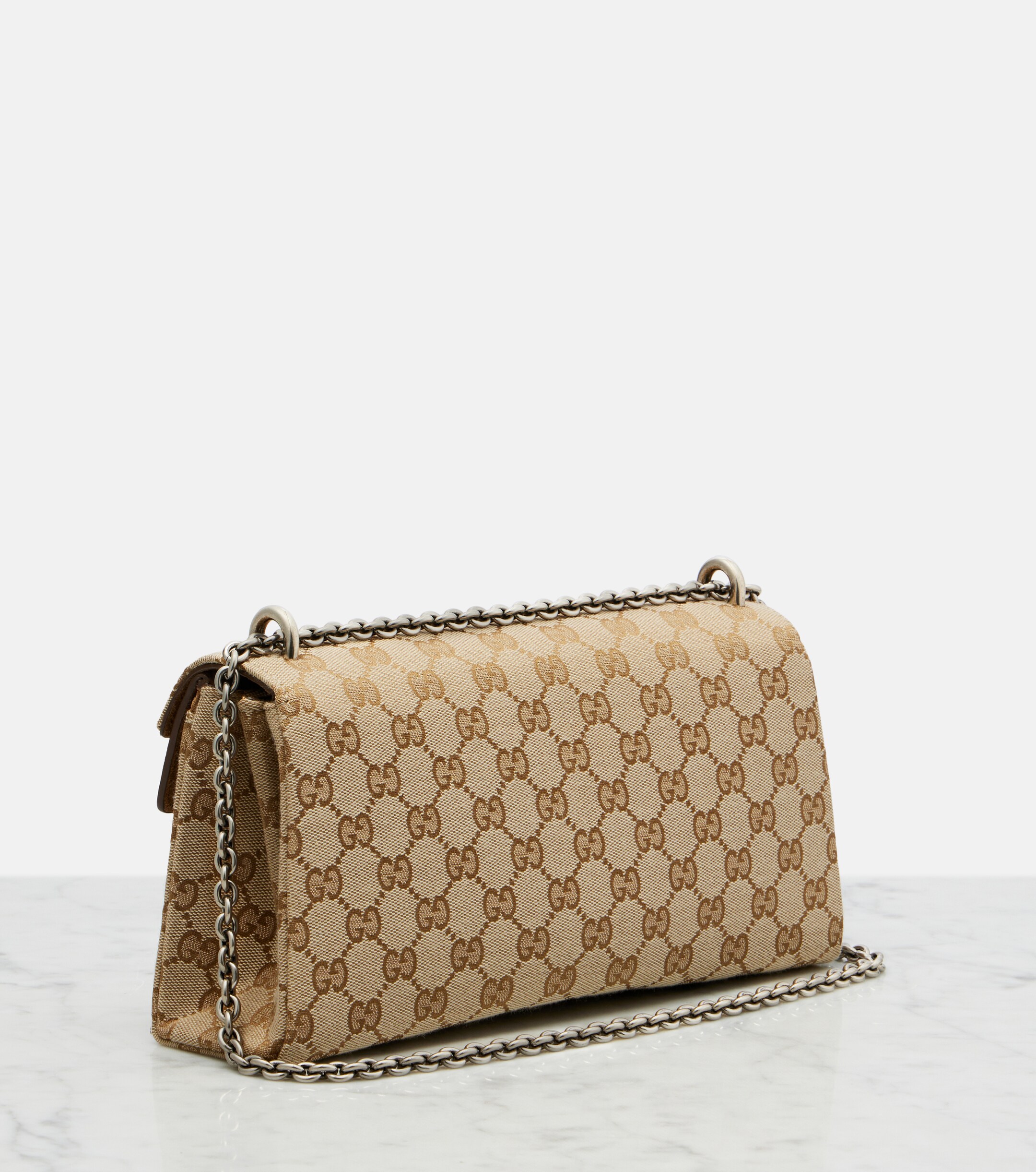 Gucci Dionysus GG canvas Small suede-trimmed crossbody bag