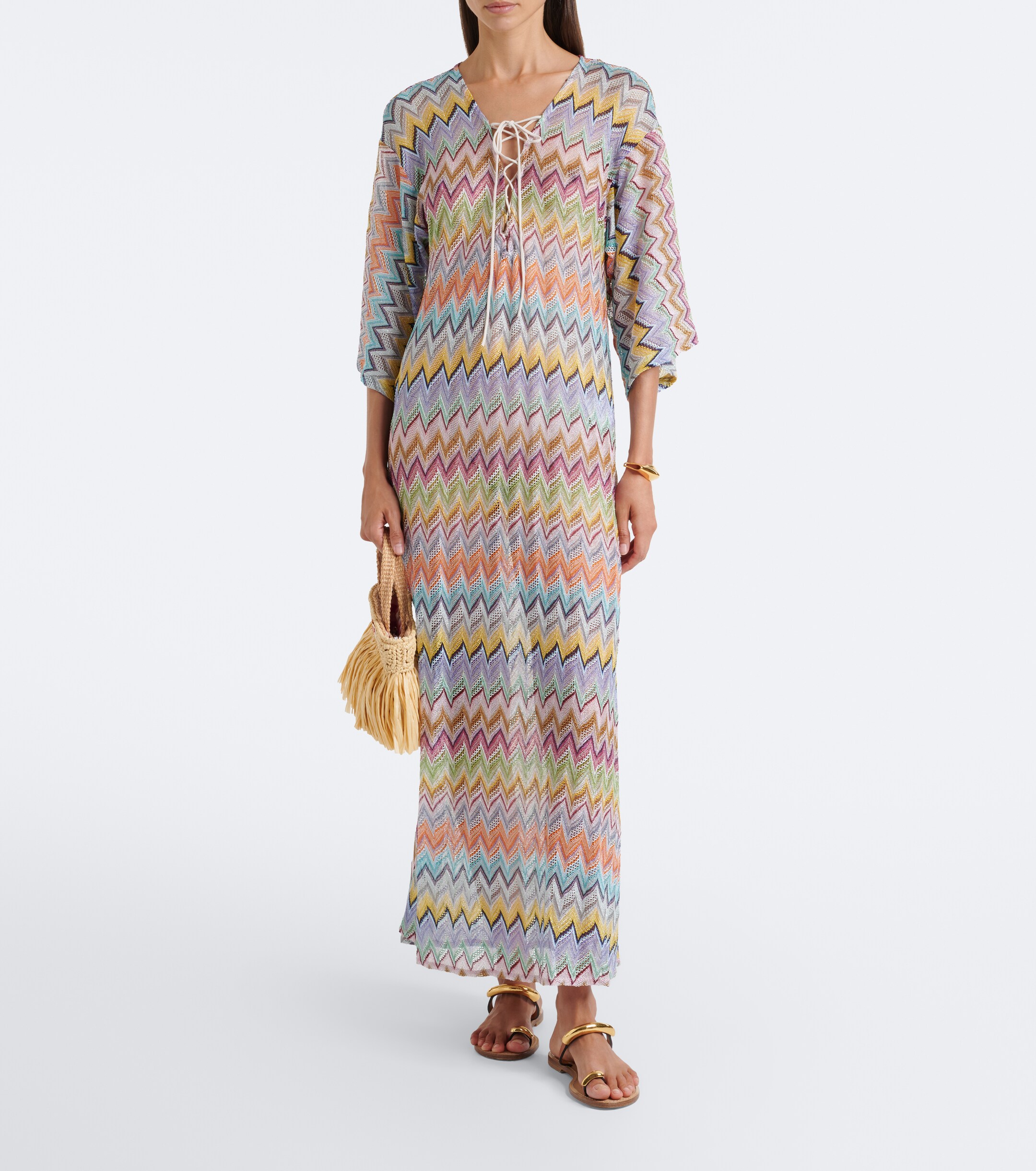 Missoni Missoni Zigzag lamé kaftan