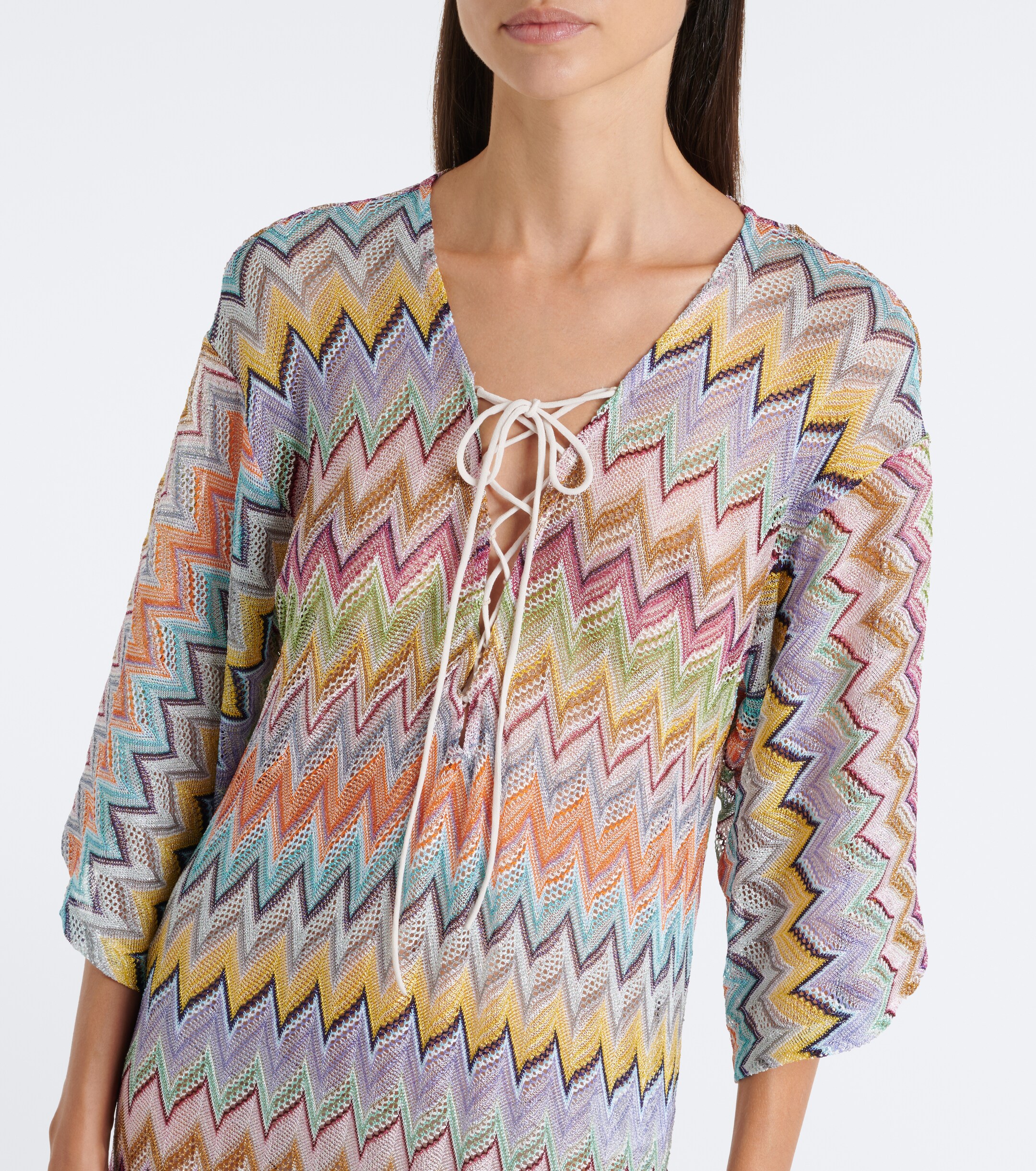 Missoni Missoni Zigzag lamé kaftan