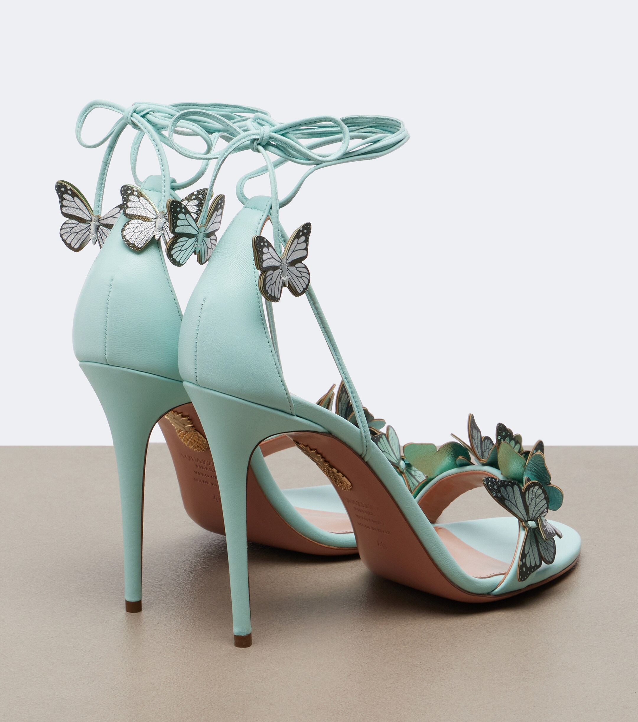 AQUAZZURA Aquazzura Papillon appliqué leather sandals