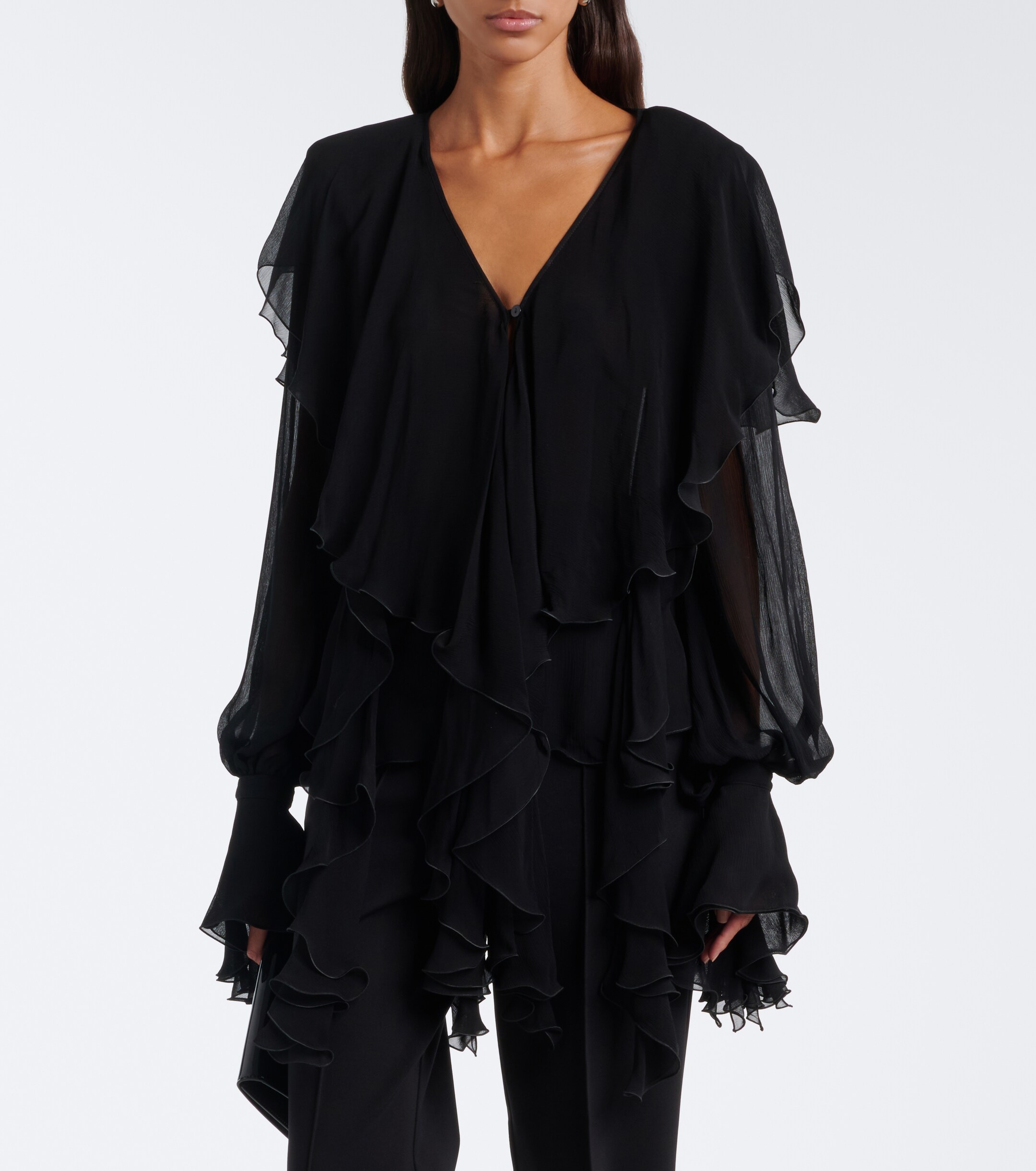 Blumarine Blumarine Ruffled crêpe blouse