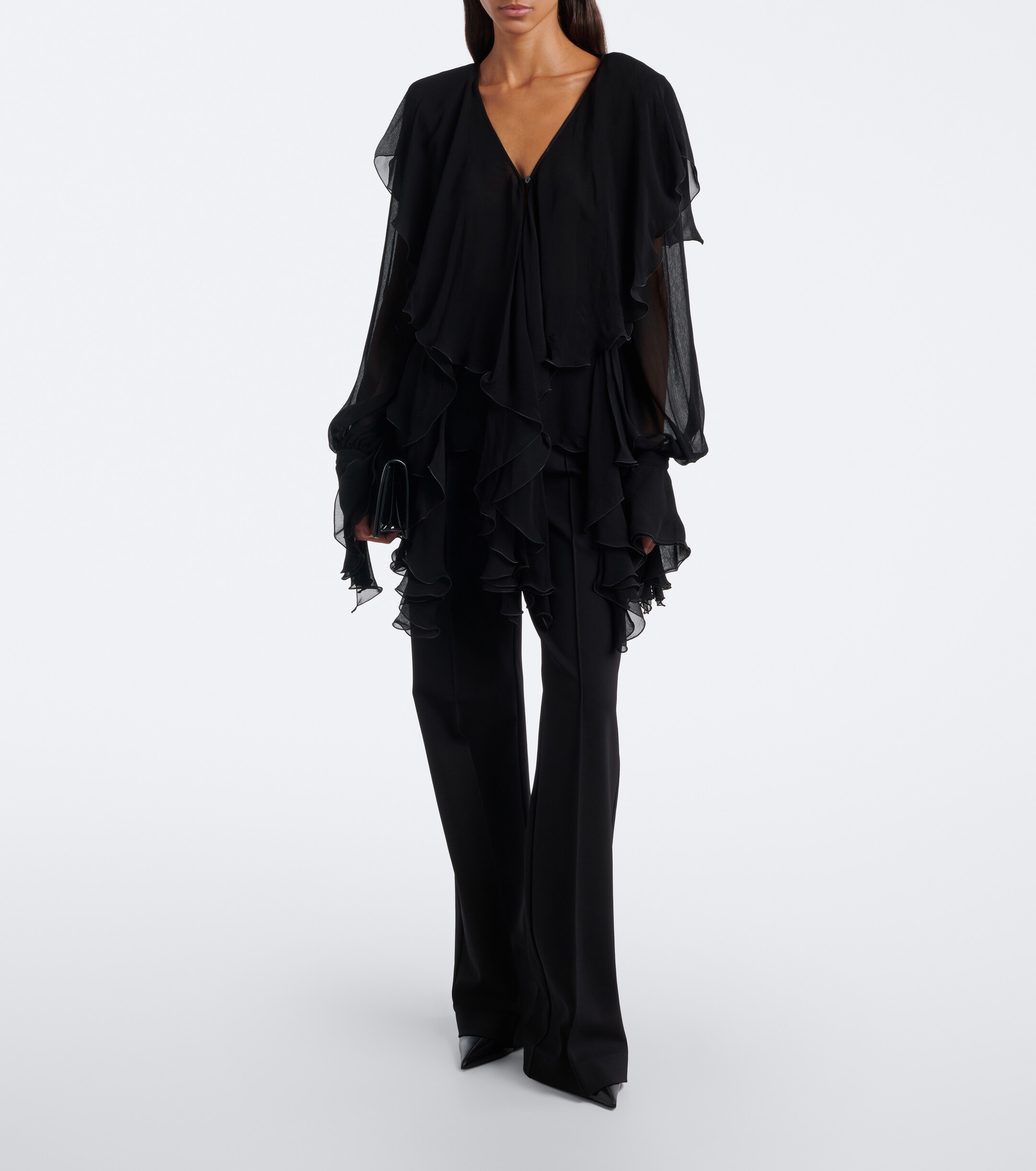 Blumarine Blumarine Ruffled crêpe blouse