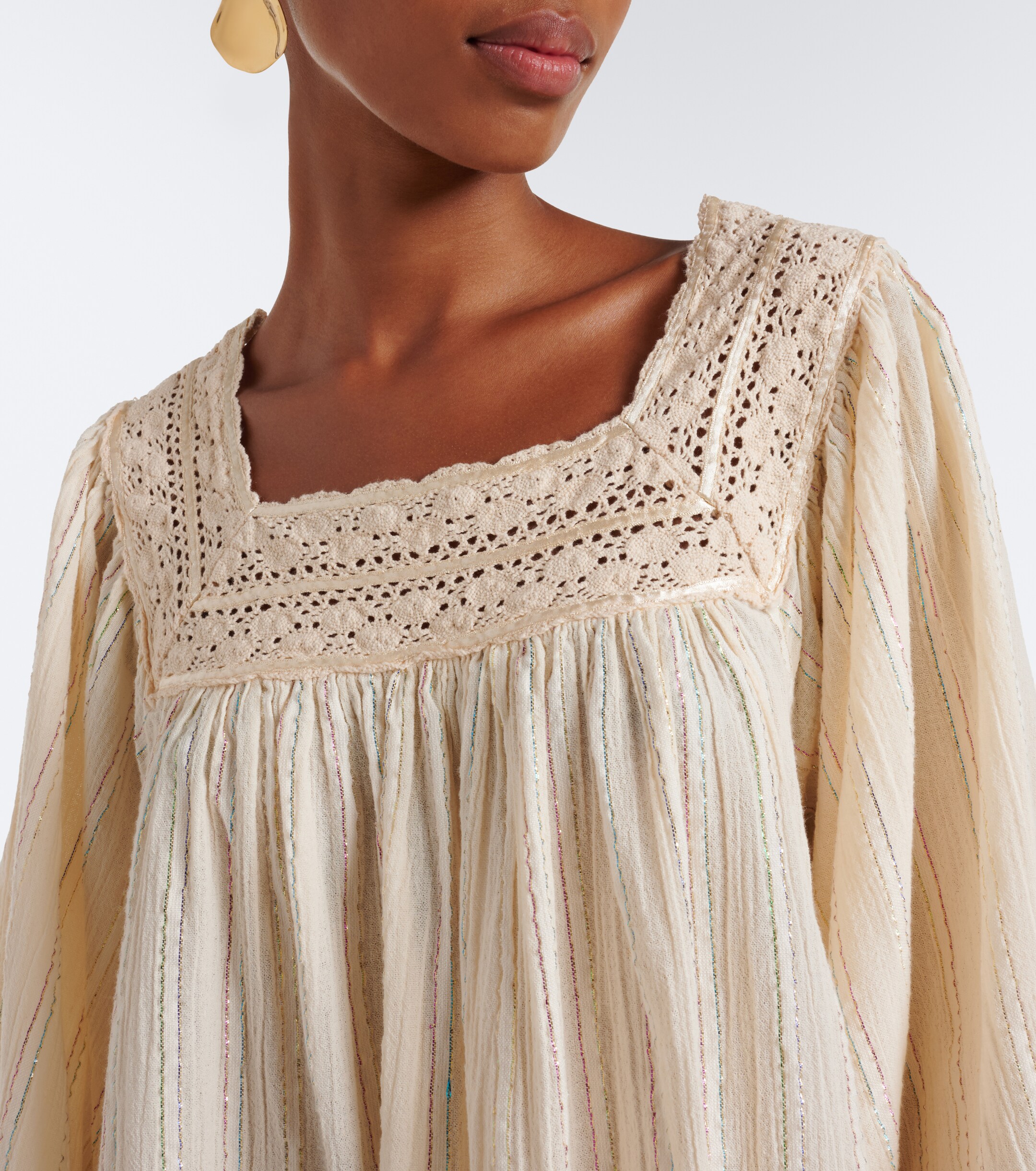 RIXO Rixo Estele Lurex cotton-blend kaftan