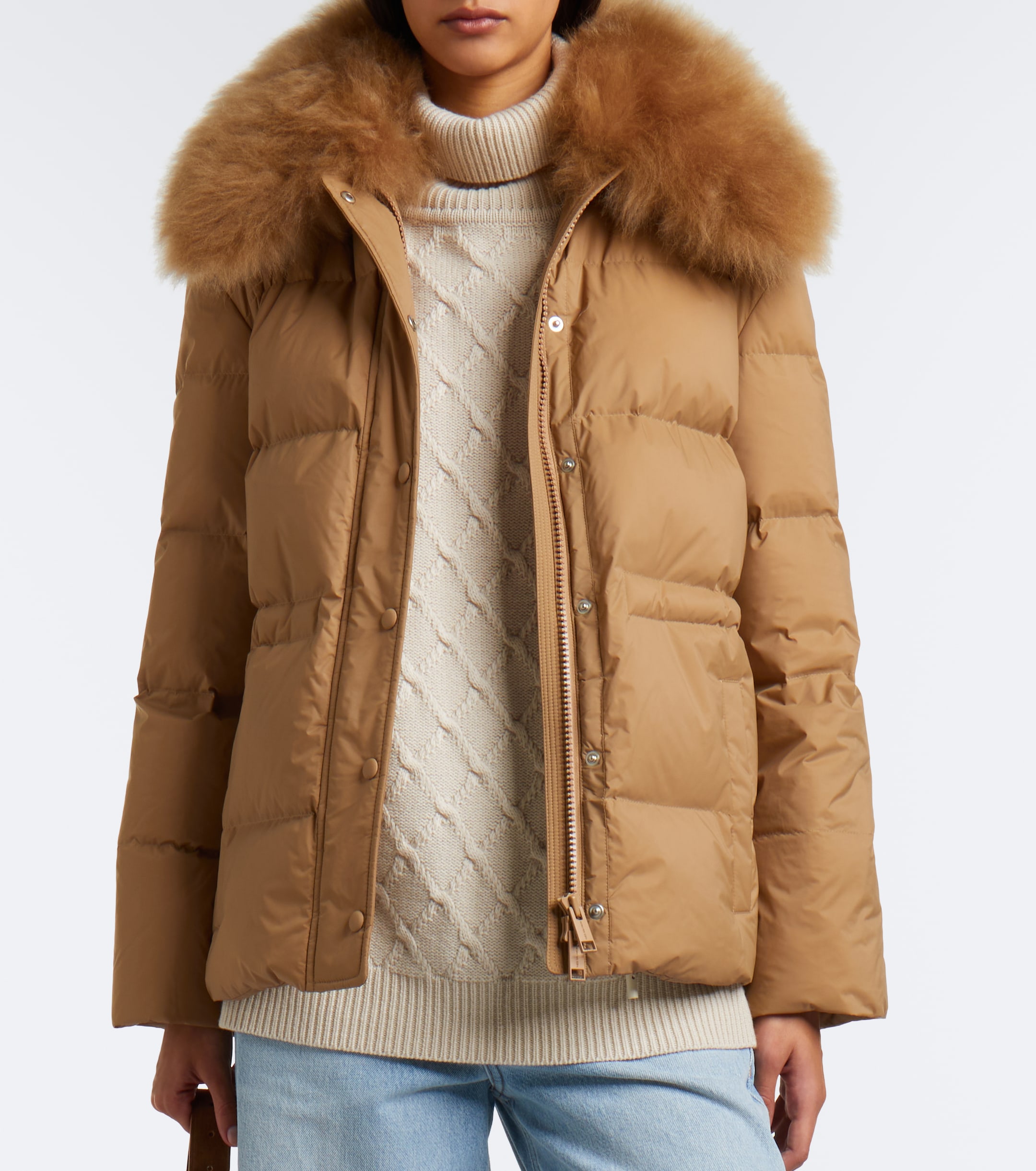 Yves Salomon Yves Salomon Shearling-trimmed down jacket