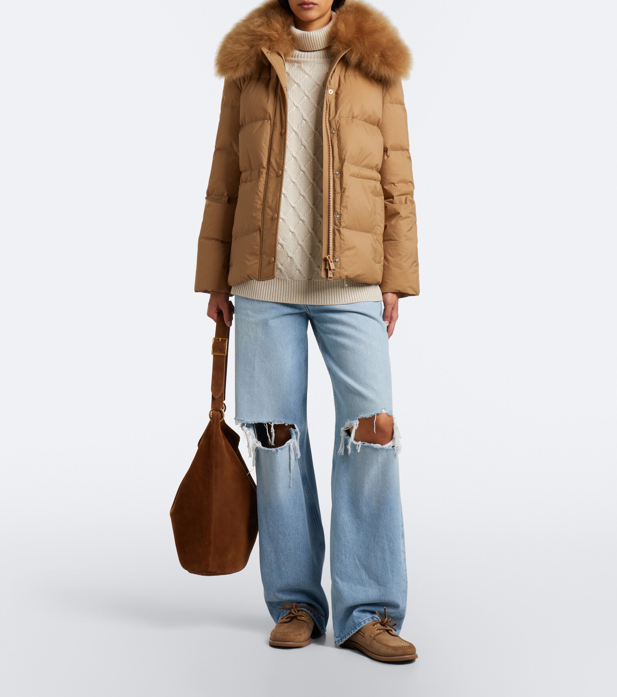 Yves Salomon Yves Salomon Shearling-trimmed down jacket
