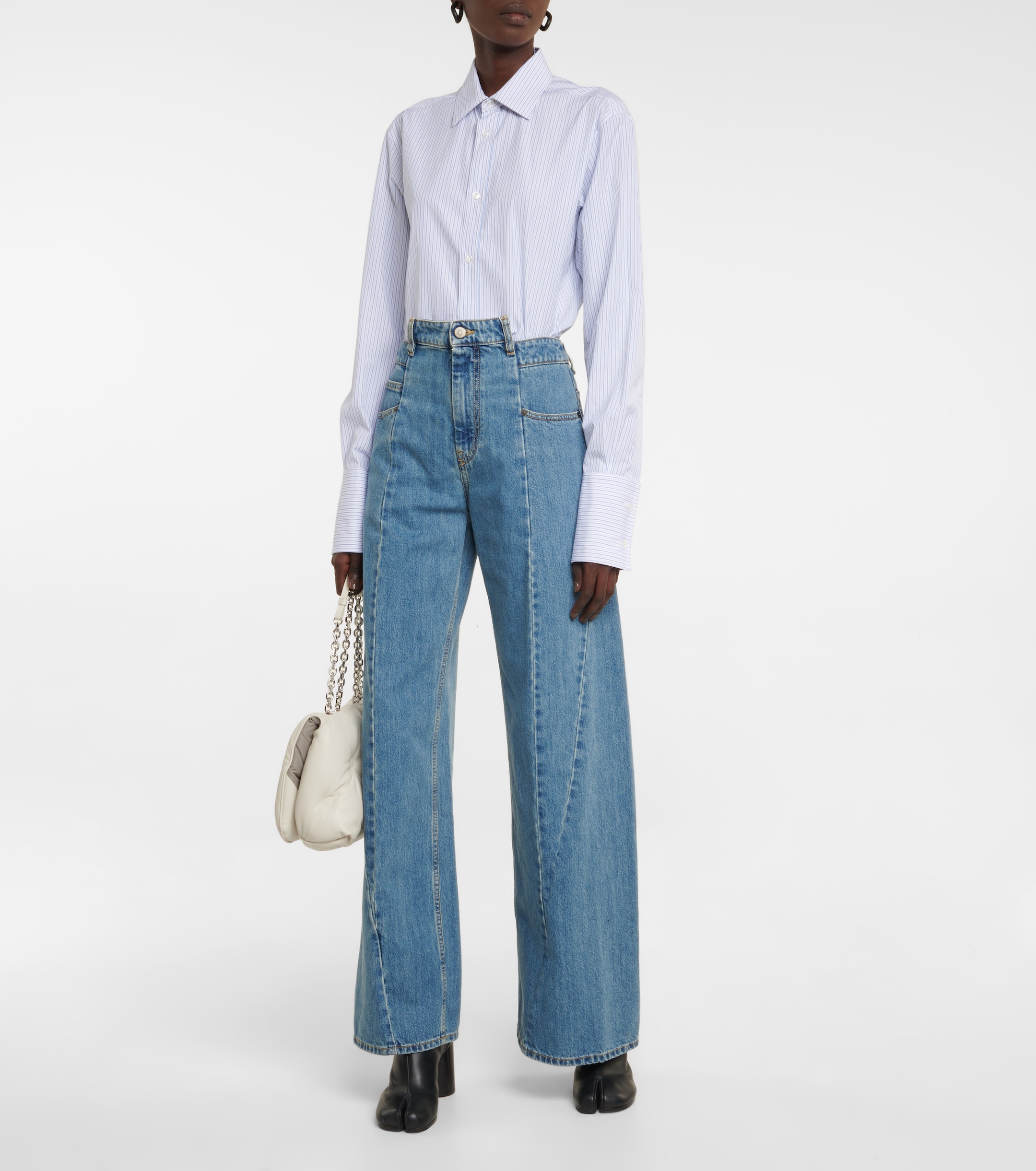 Maison Margiela - Décortiqué high-rise wide-leg jeans | Plush